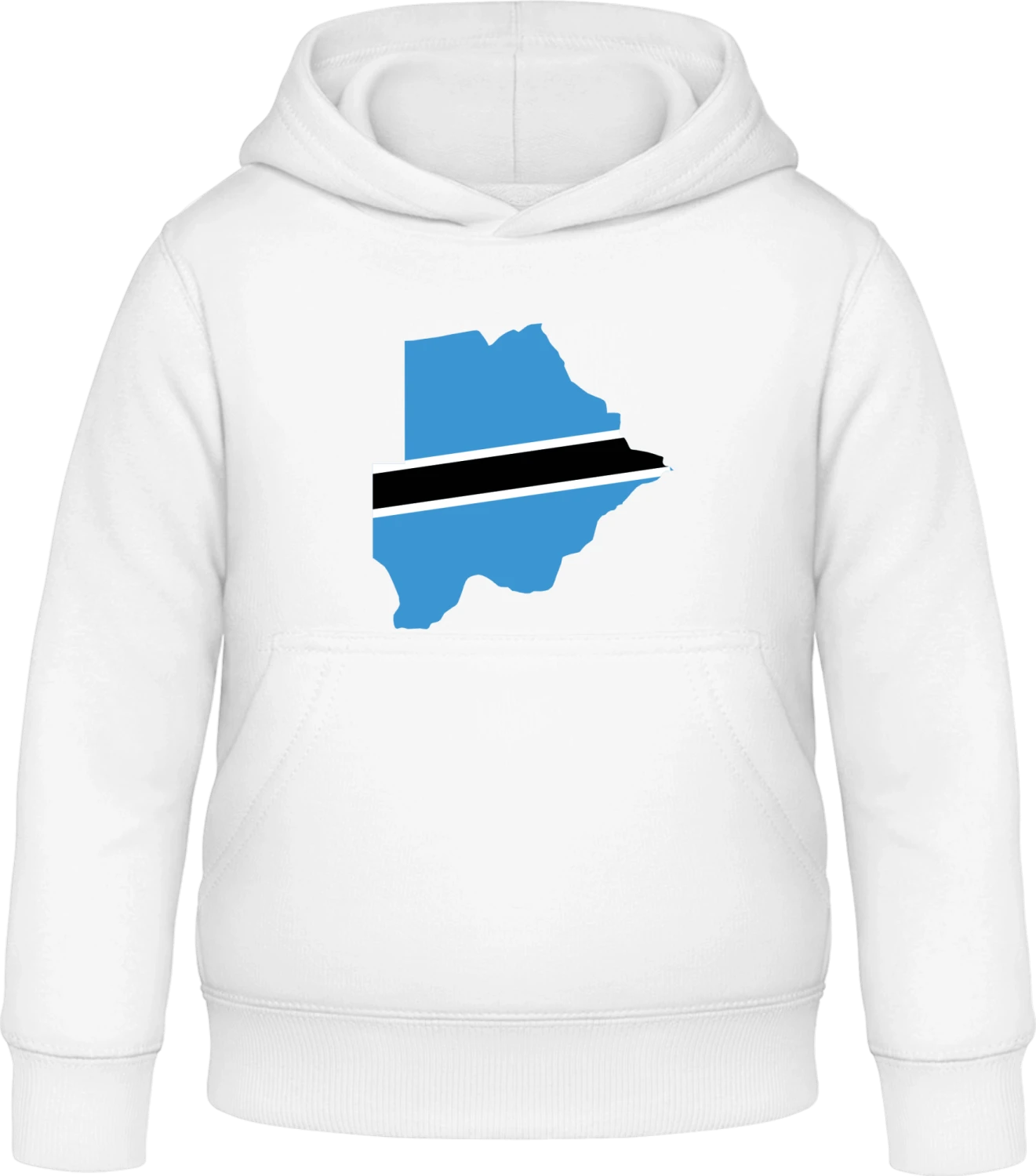 Botsuana Map - Arctic white Awdis Hoodie Kids - Front