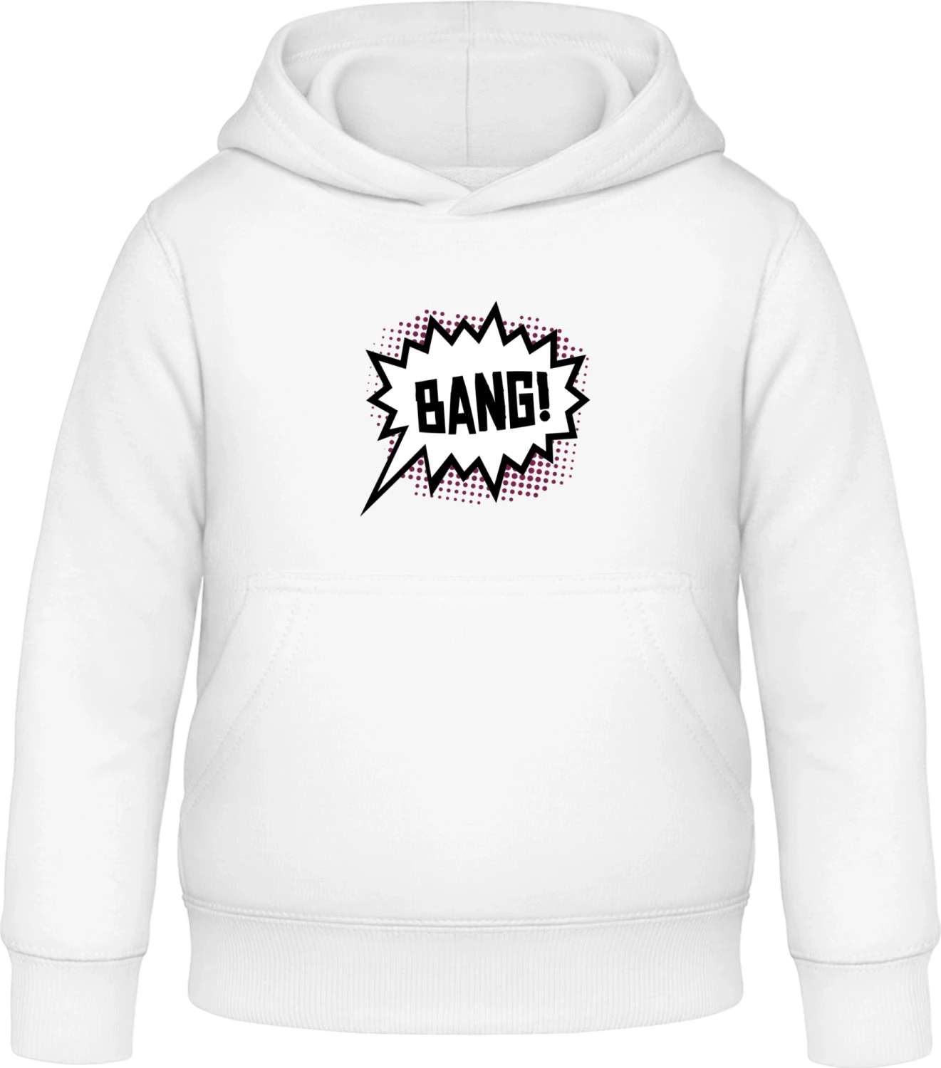 Bang Comic - Arctic white Awdis Hoodie Kids - Front