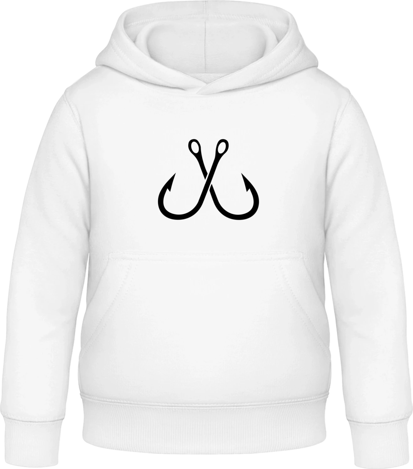 Fishhook - Arctic white Awdis Hoodie Kids - Front