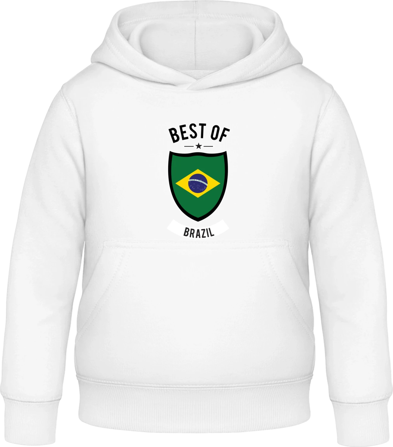 Best of Brazil - Arctic white Awdis Hoodie Kids - Front