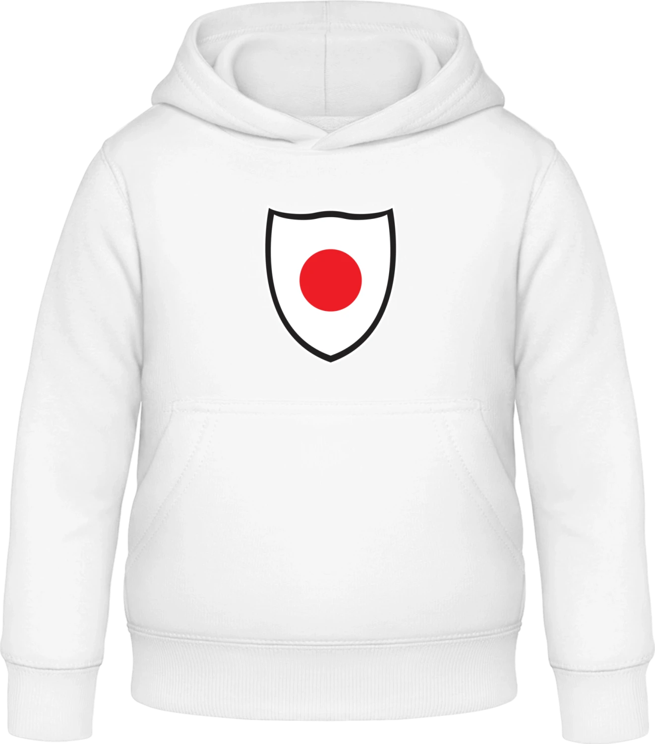 Japan Shield Flag - Arctic white Awdis Hoodie Kids - Front