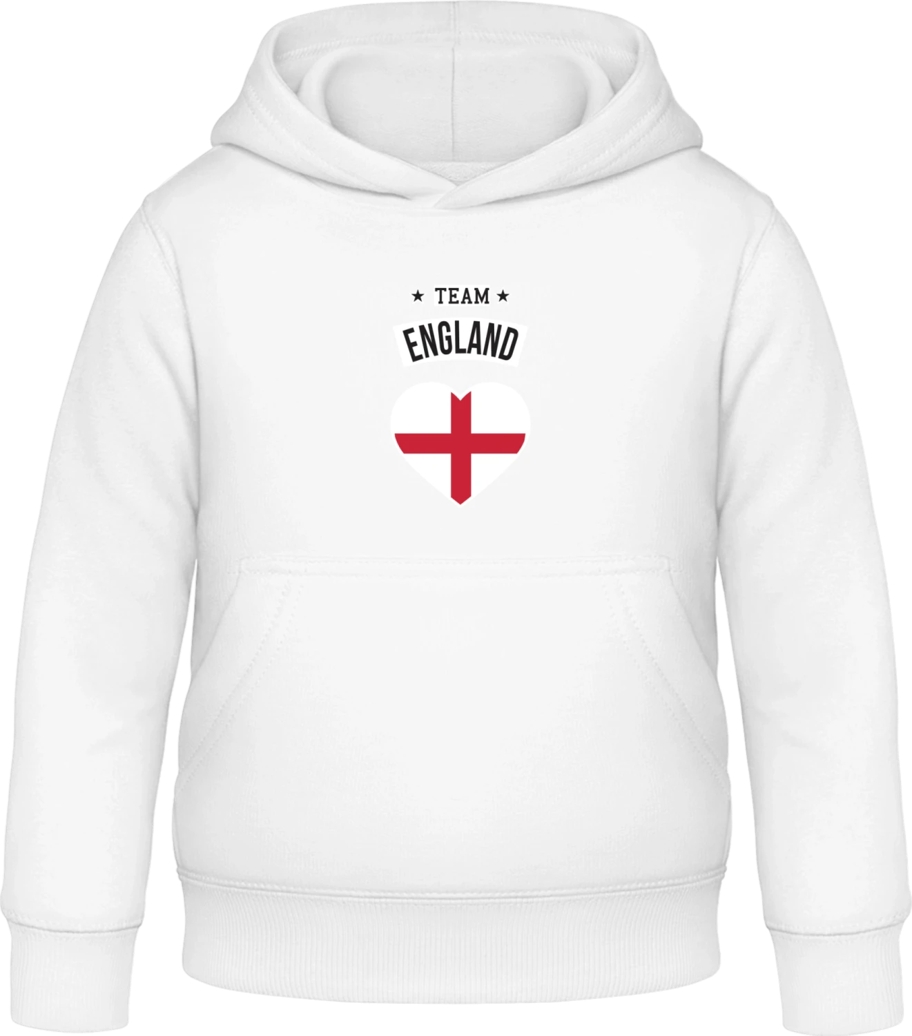 Team England Heart - Arctic white Awdis Hoodie Kids - Front