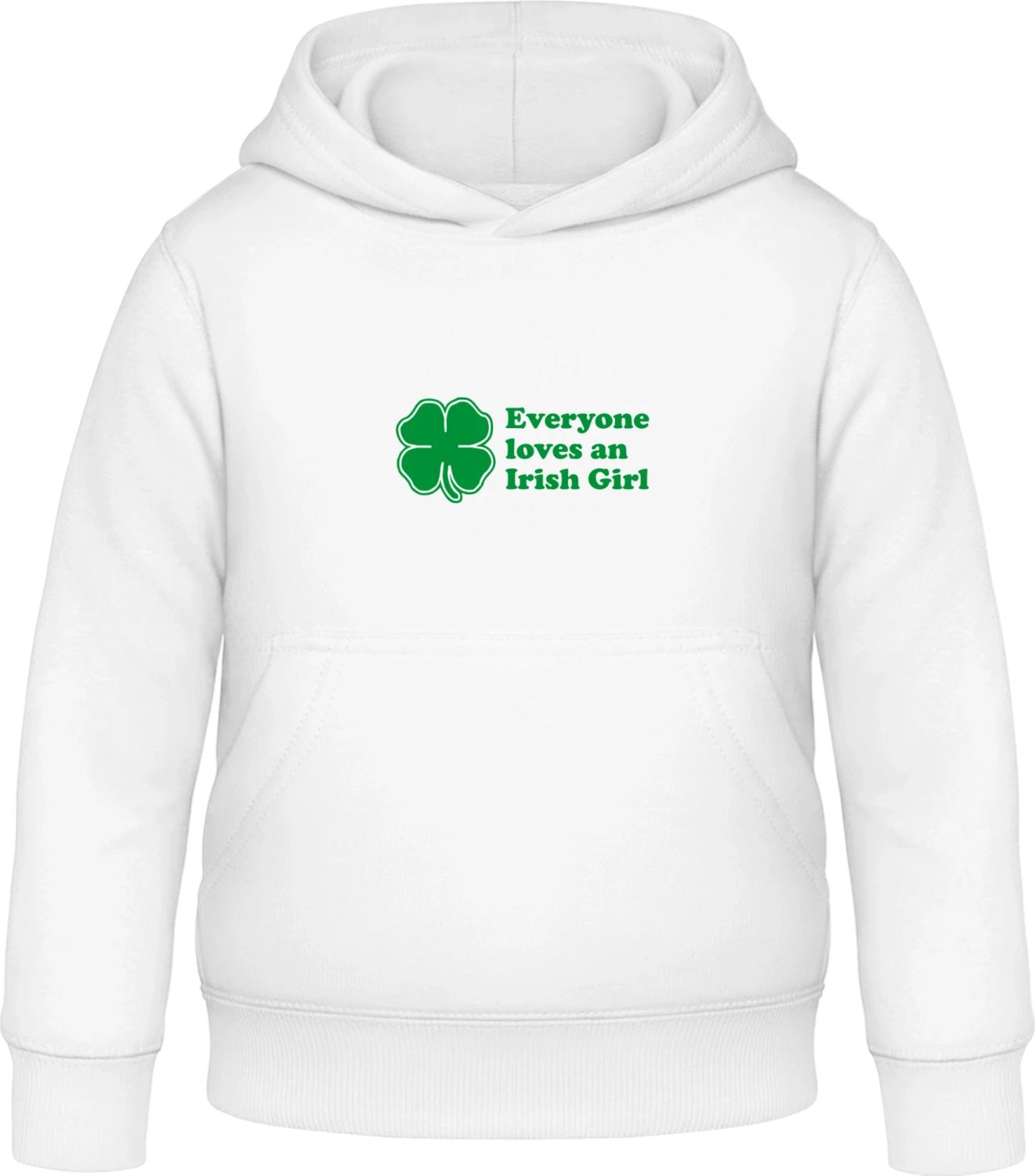 Everyone Loves An Irish Girl - Arctic white Awdis Hoodie Kids - Front