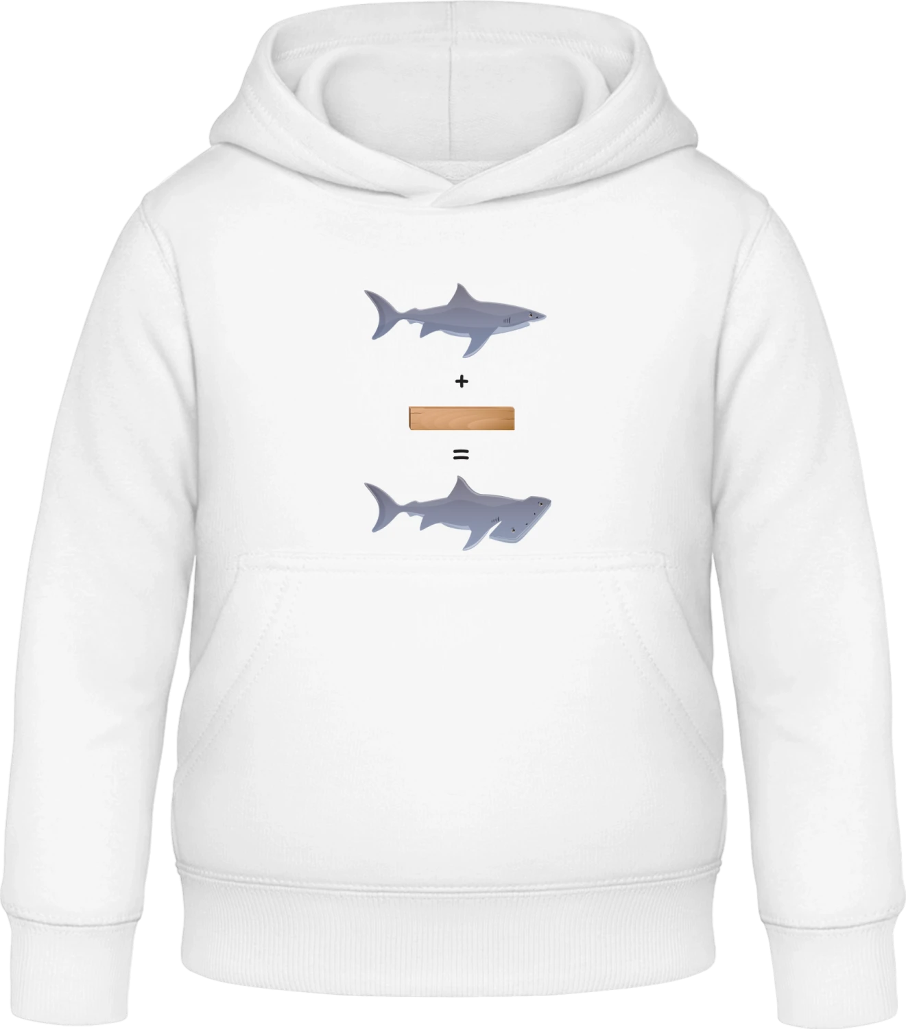 The Shark Story - Arctic white Awdis Hoodie Kids - Front