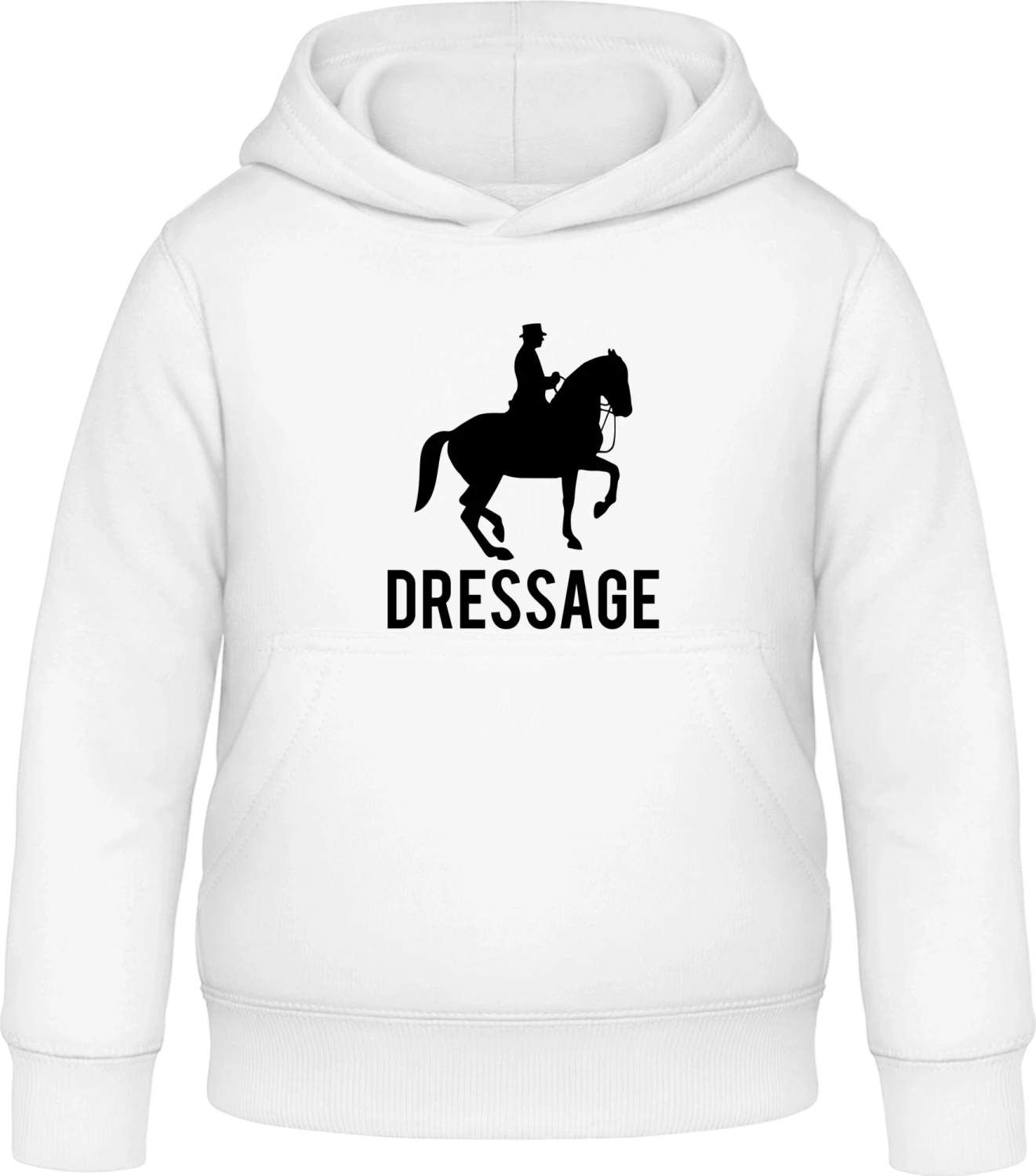 Dressage Logo - Arctic white Awdis Hoodie Kids - Front