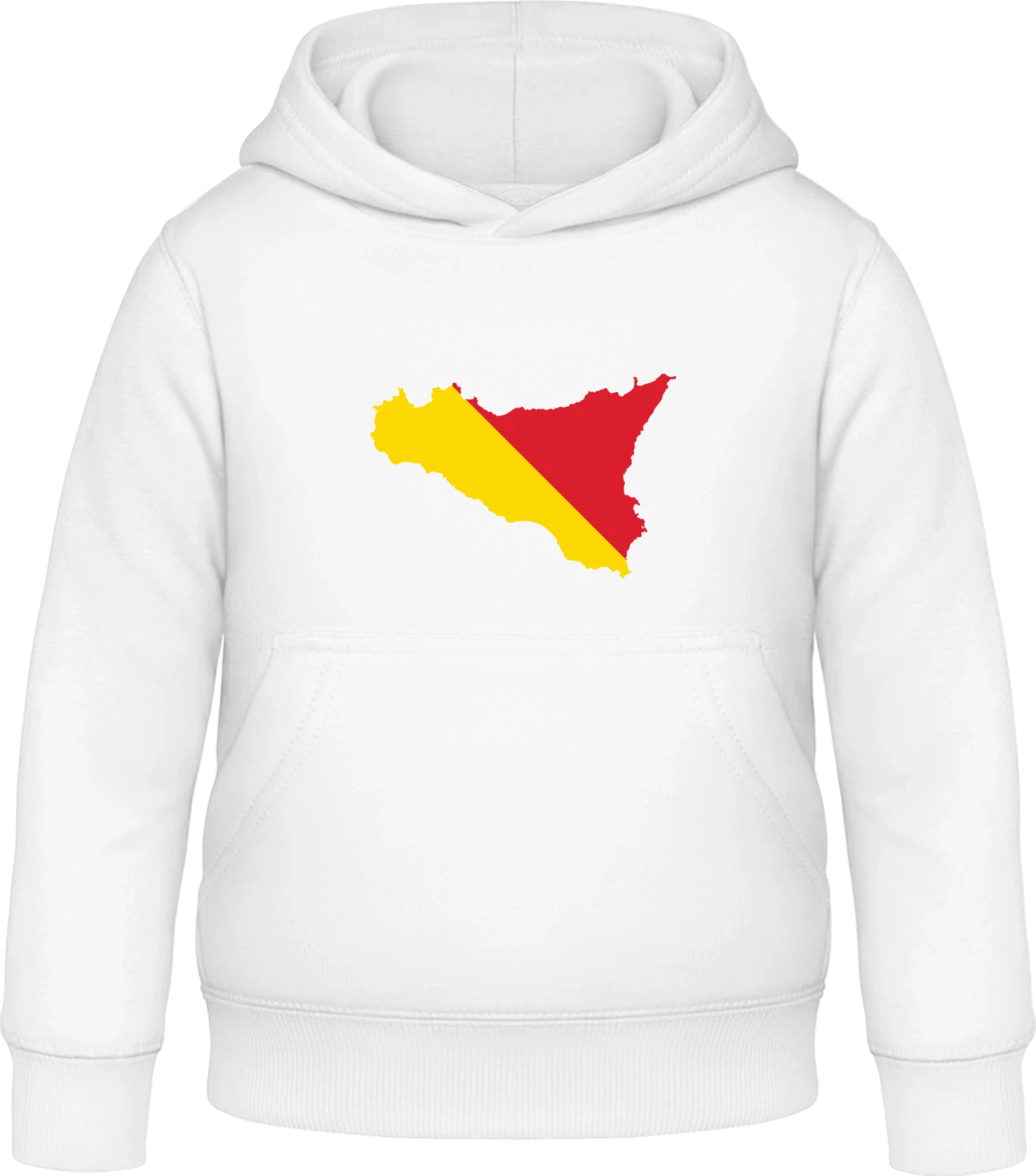 Sicily Map - Arctic white Awdis Hoodie Kids - Front