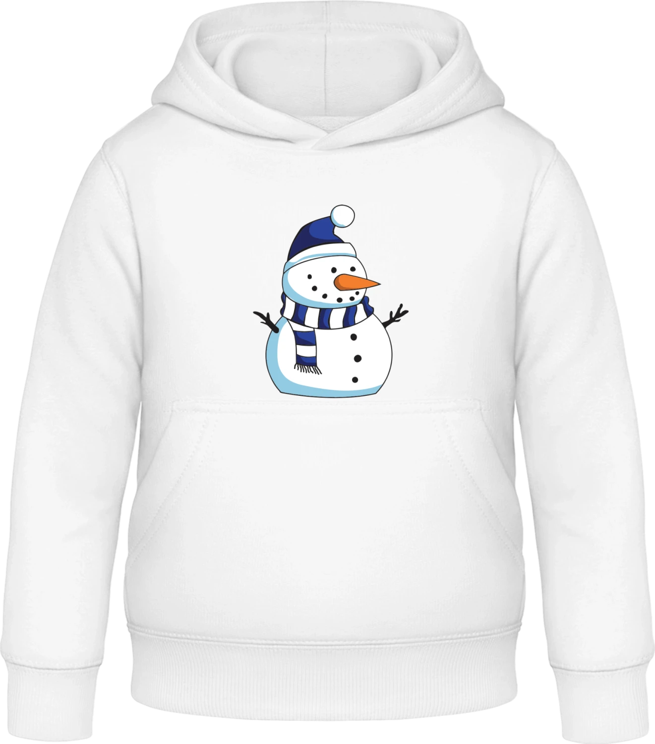 Snowman Illustration - Arctic white Awdis Hoodie Kids - Front