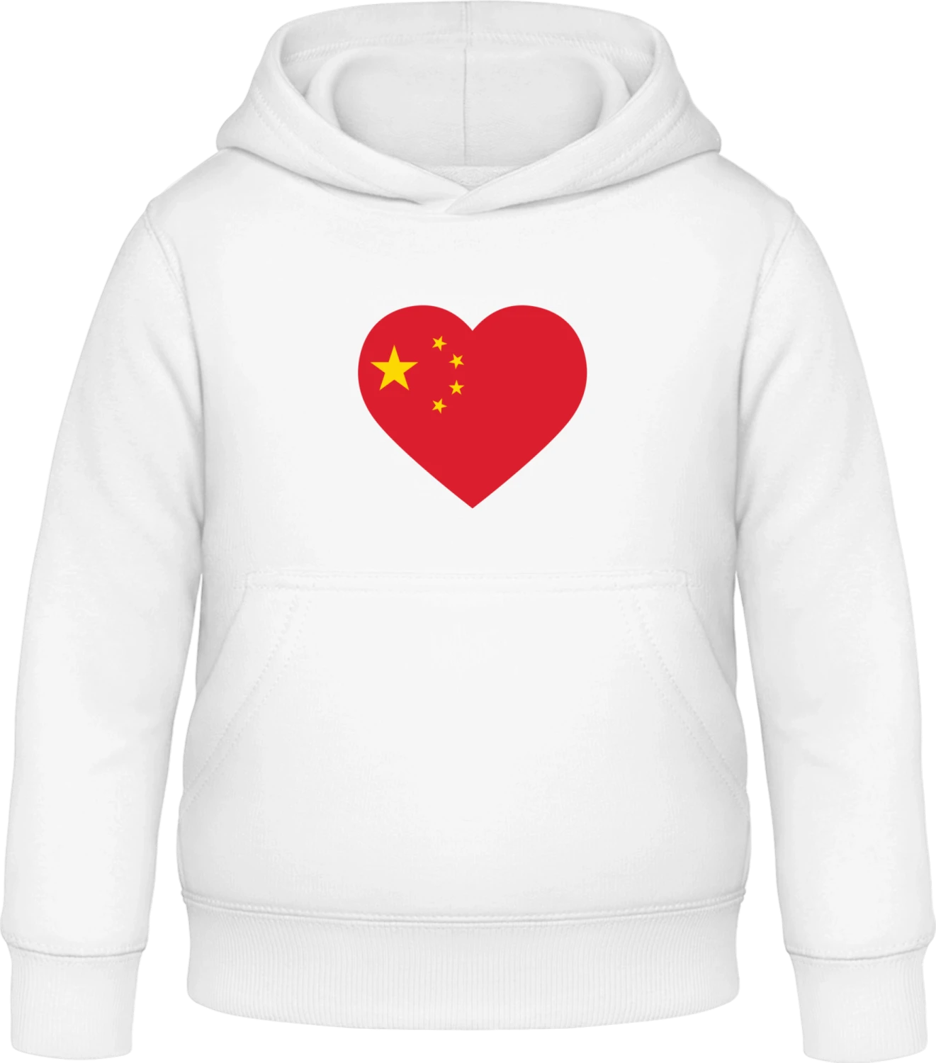 China Heart Flag - Arctic white Awdis Hoodie Kids - Front