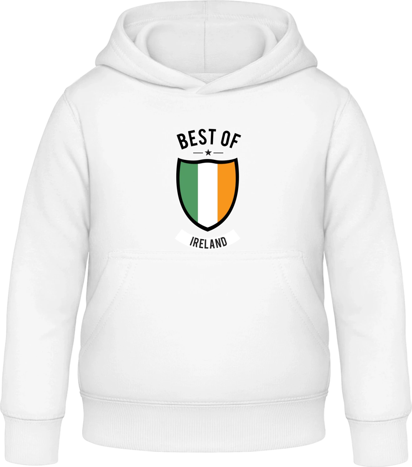 Best of Ireland - Arctic white Awdis Hoodie Kids - Front