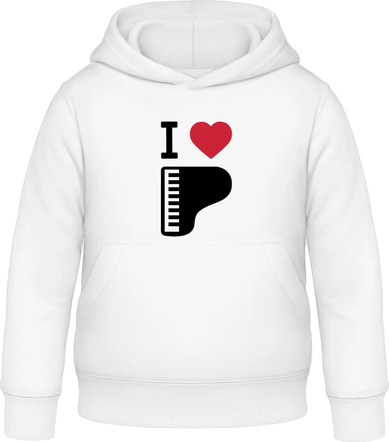 I Heart Piano - Arctic white Awdis Hoodie Kids - Front