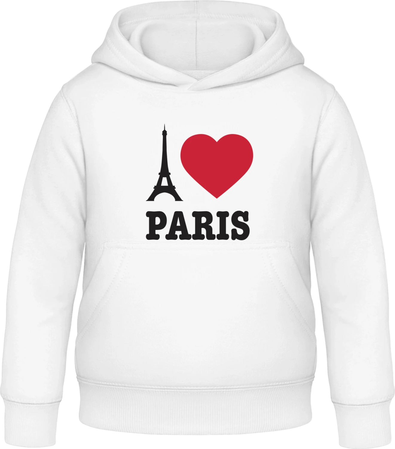 I Love Paris Eiffel Tower - Arctic white Awdis Hoodie Kids - Front