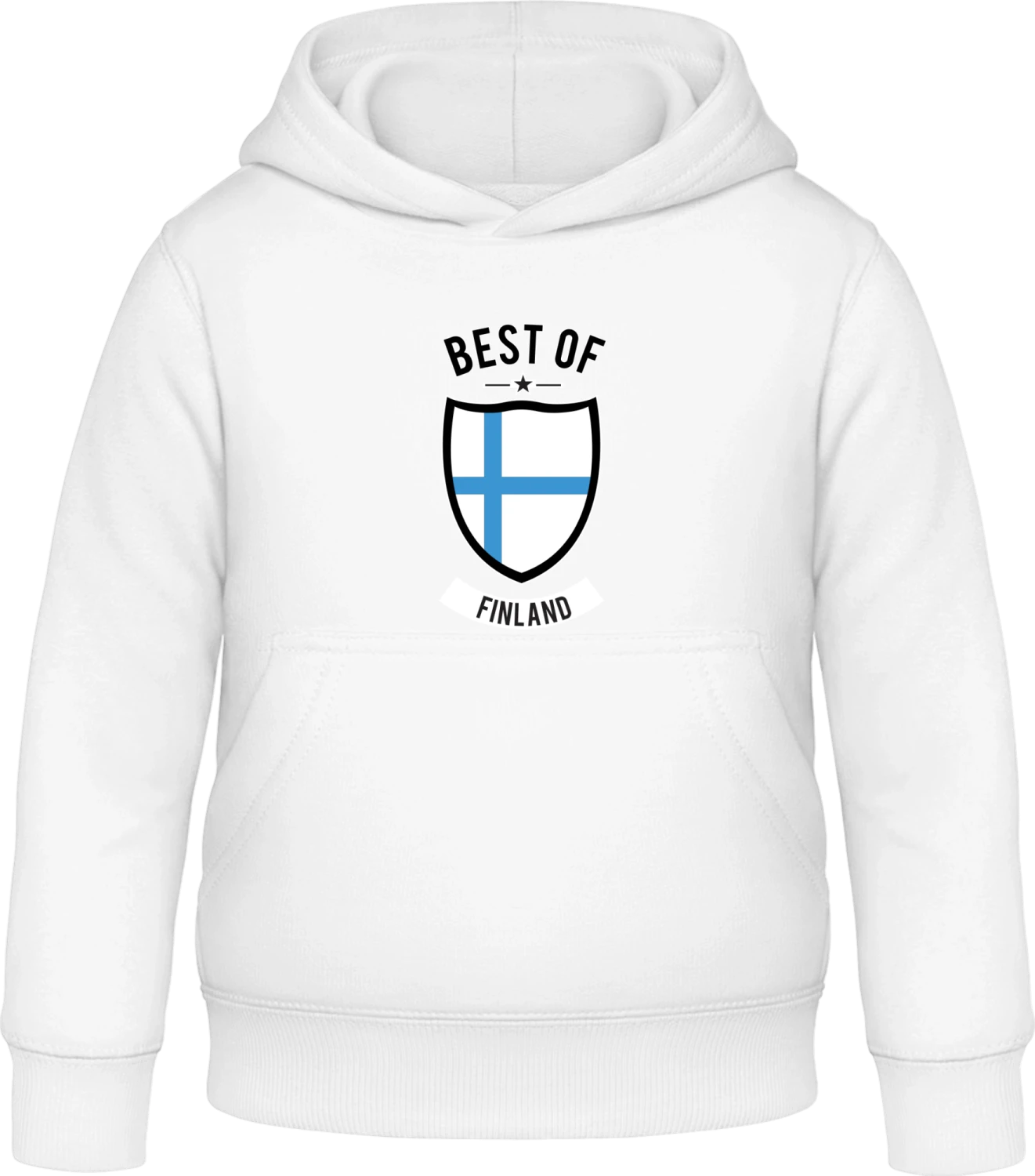 Best of Finland - Arctic white Awdis Hoodie Kids - Front