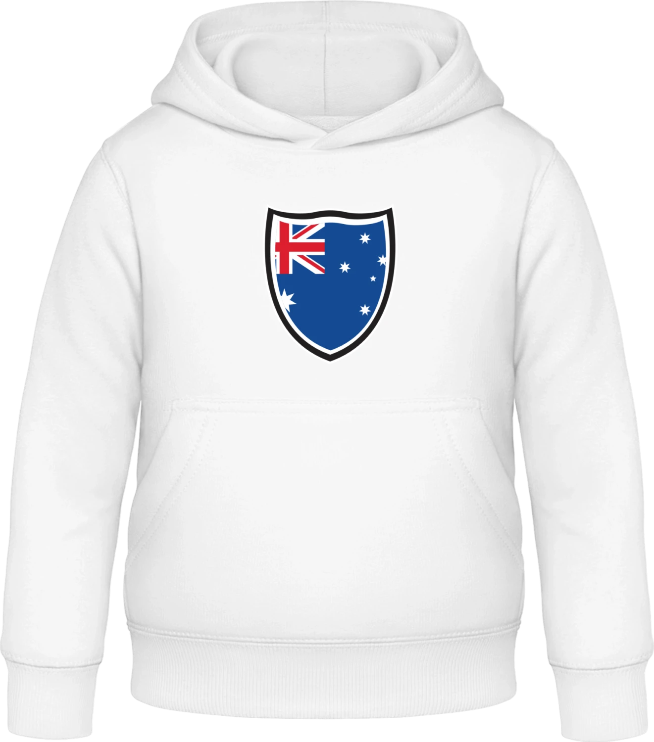 Australia Shield Flag - Arctic white Awdis Hoodie Kids - Front