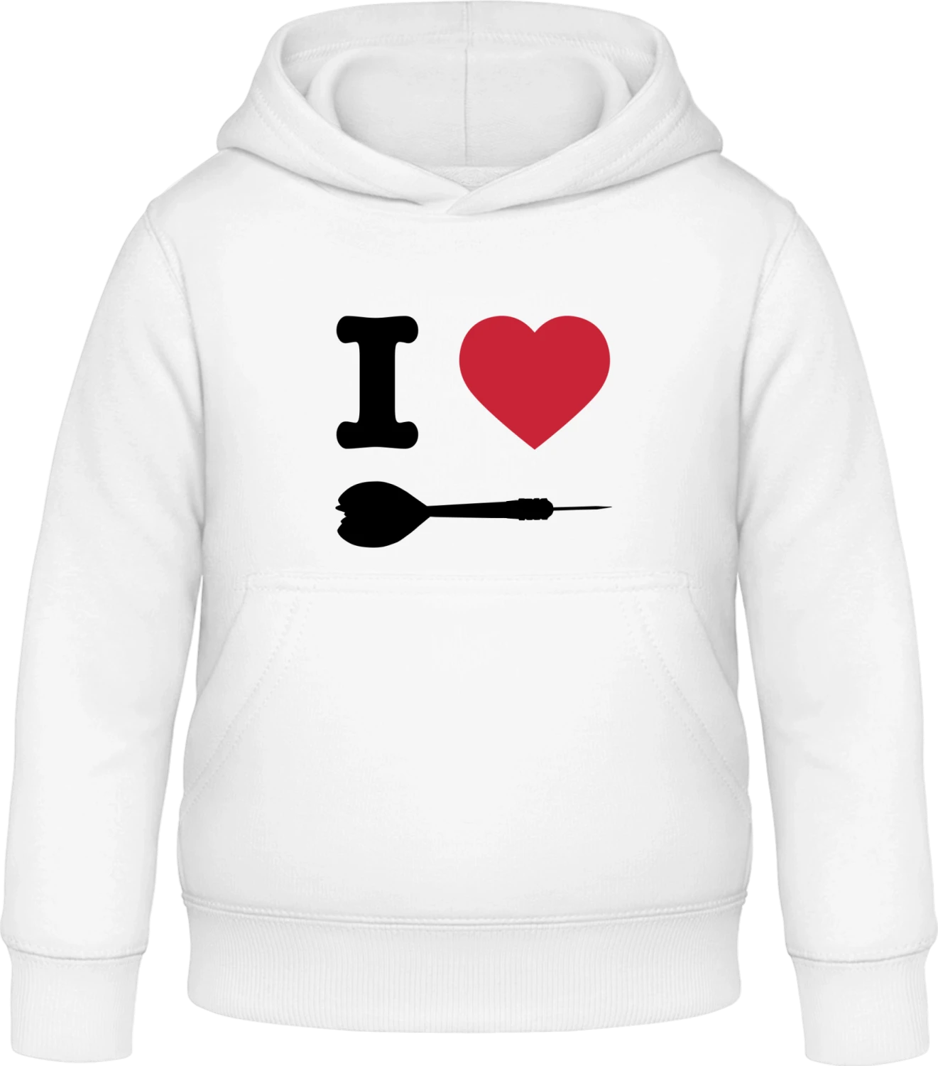 I Heart Darts - Arctic white Awdis Hoodie Kids - Front