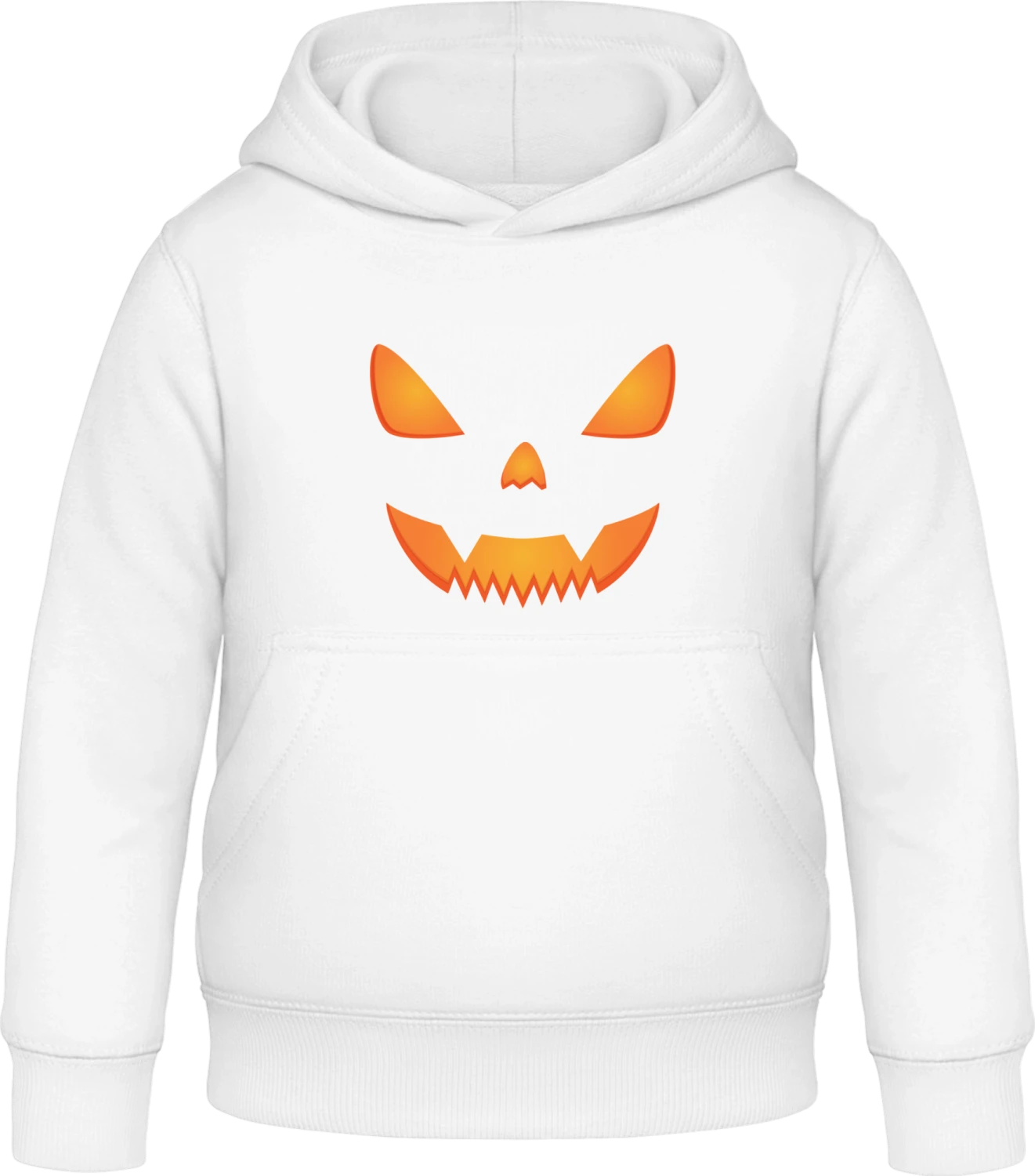 Halloween Pumpkin - Arctic white Awdis Hoodie Kids - Front