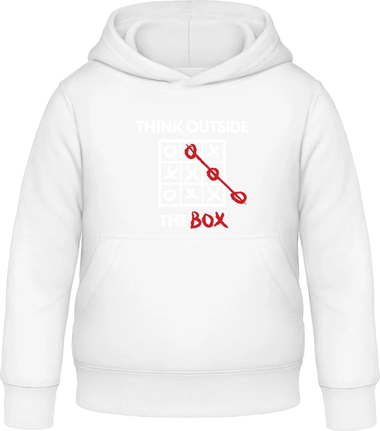 Think Outside The Box - Arctic white Awdis Hoodie Kids - Front