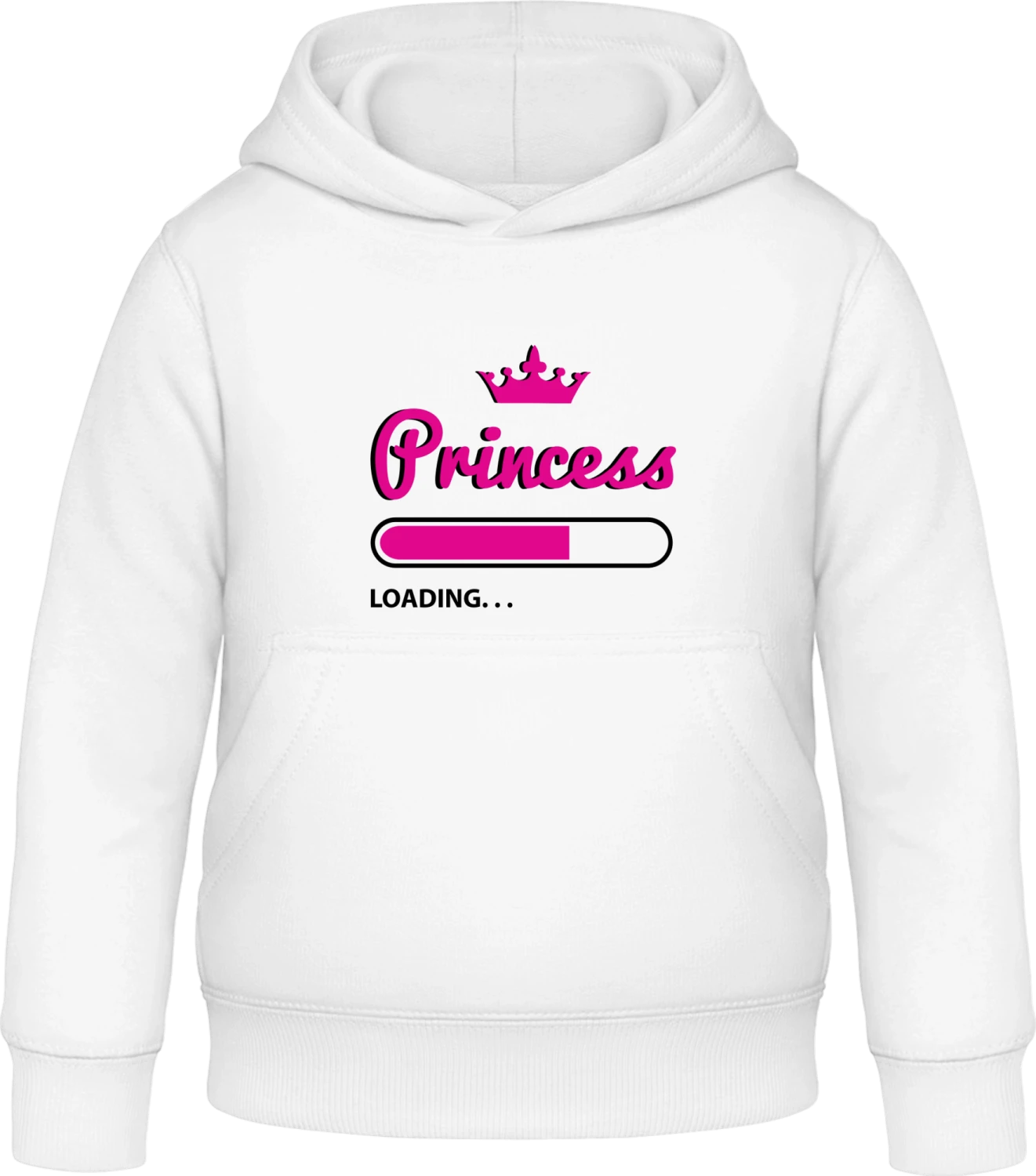 Princess Loading - Arctic white Awdis Hoodie Kids - Front