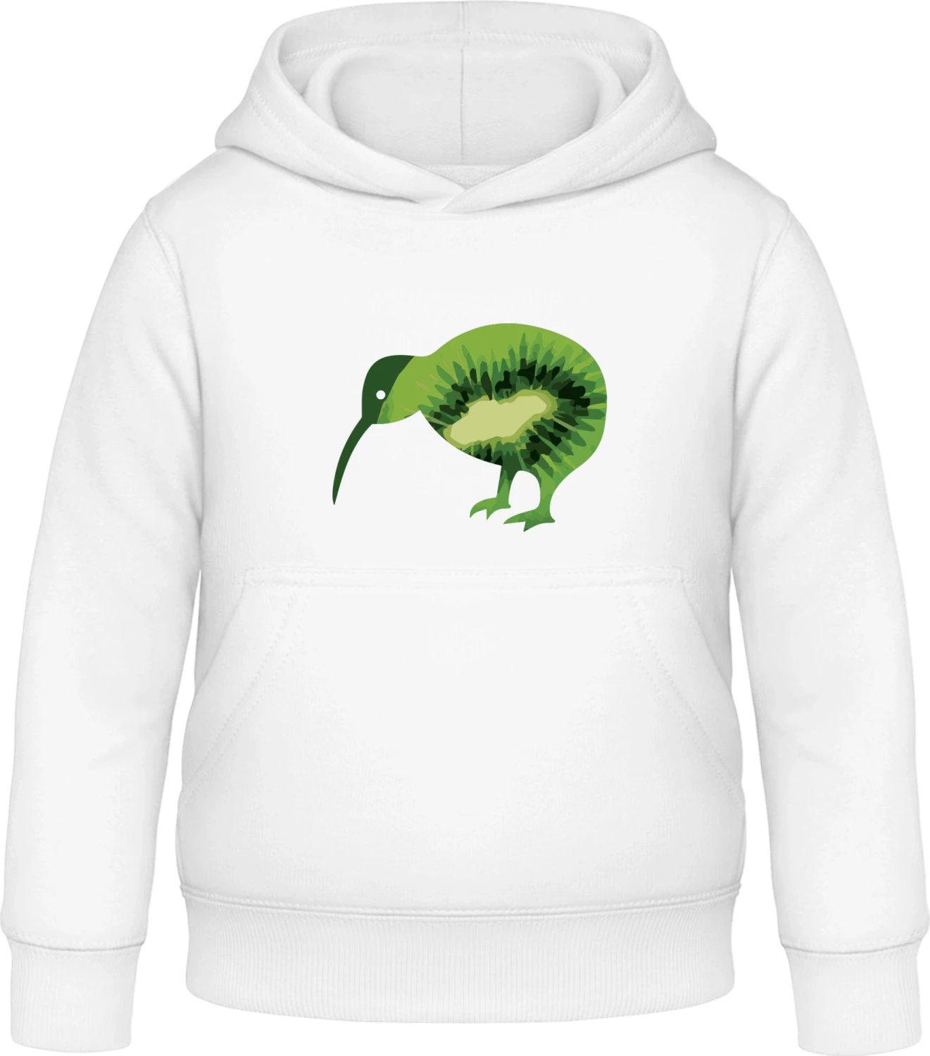 Kiwi - Arctic white Awdis Hoodie Kids - Front