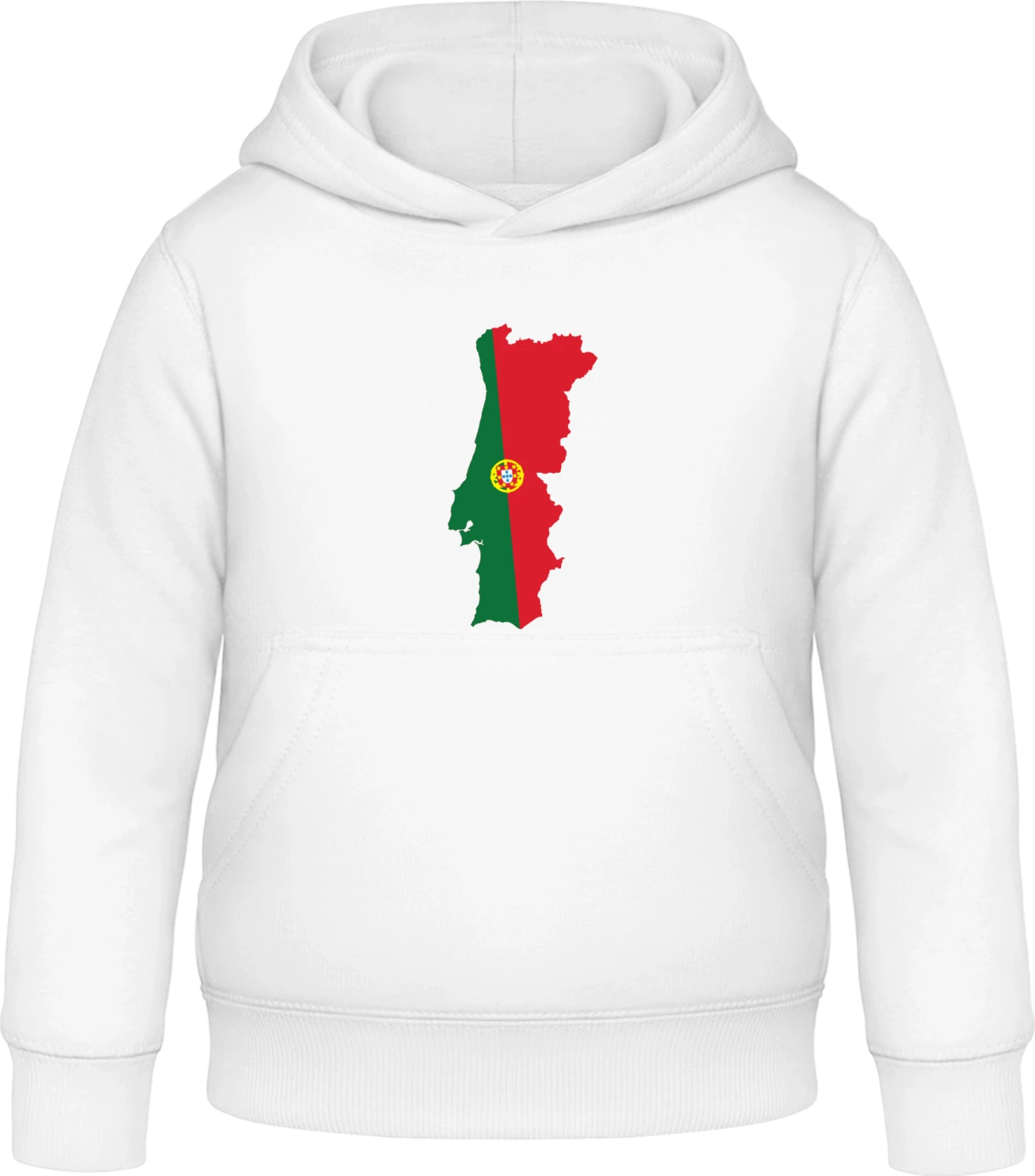 Portugal Map - Arctic white Awdis Hoodie Kids - Front