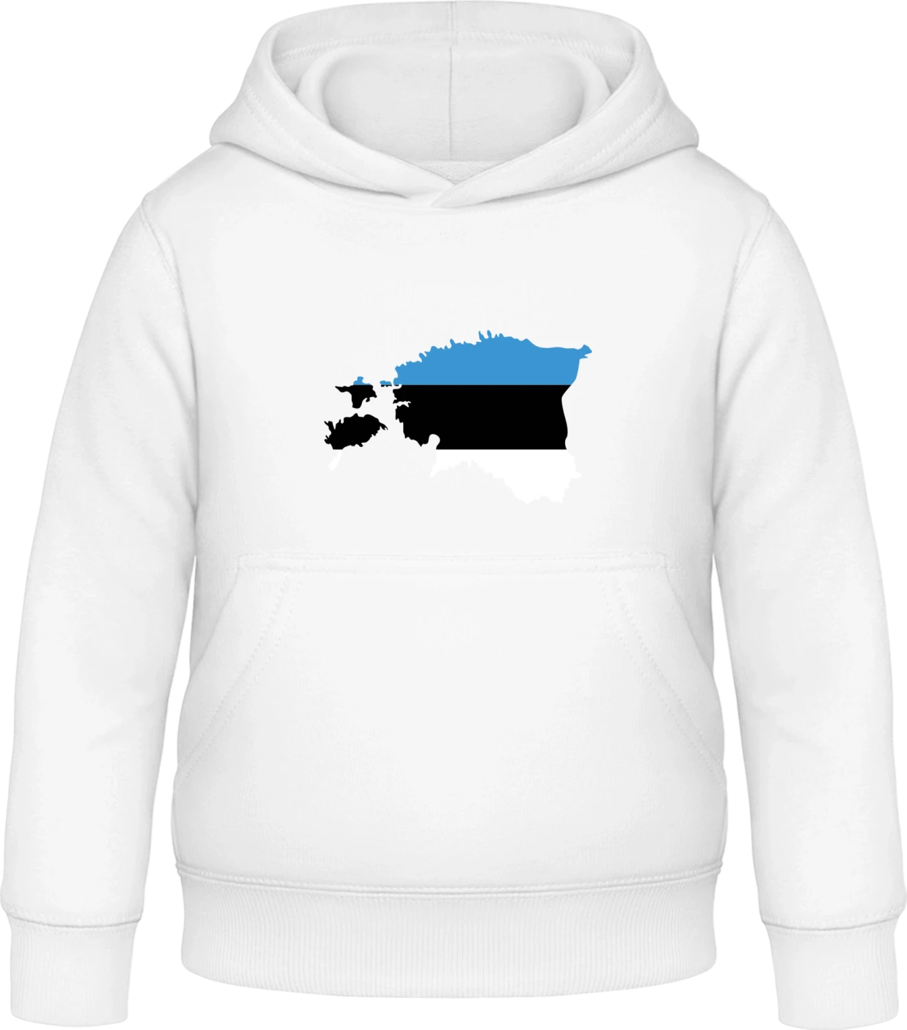 Estonia - Arctic white Awdis Hoodie Kids - Front