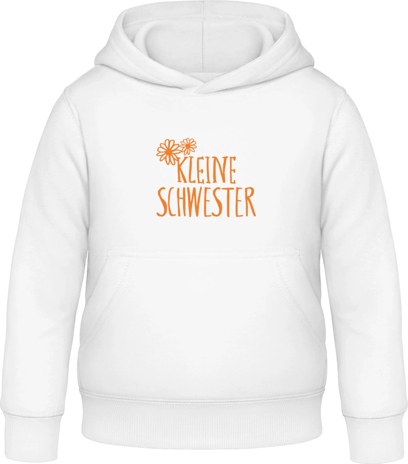 Kleine schwester blume - Arctic white Awdis Hoodie Kids - Front