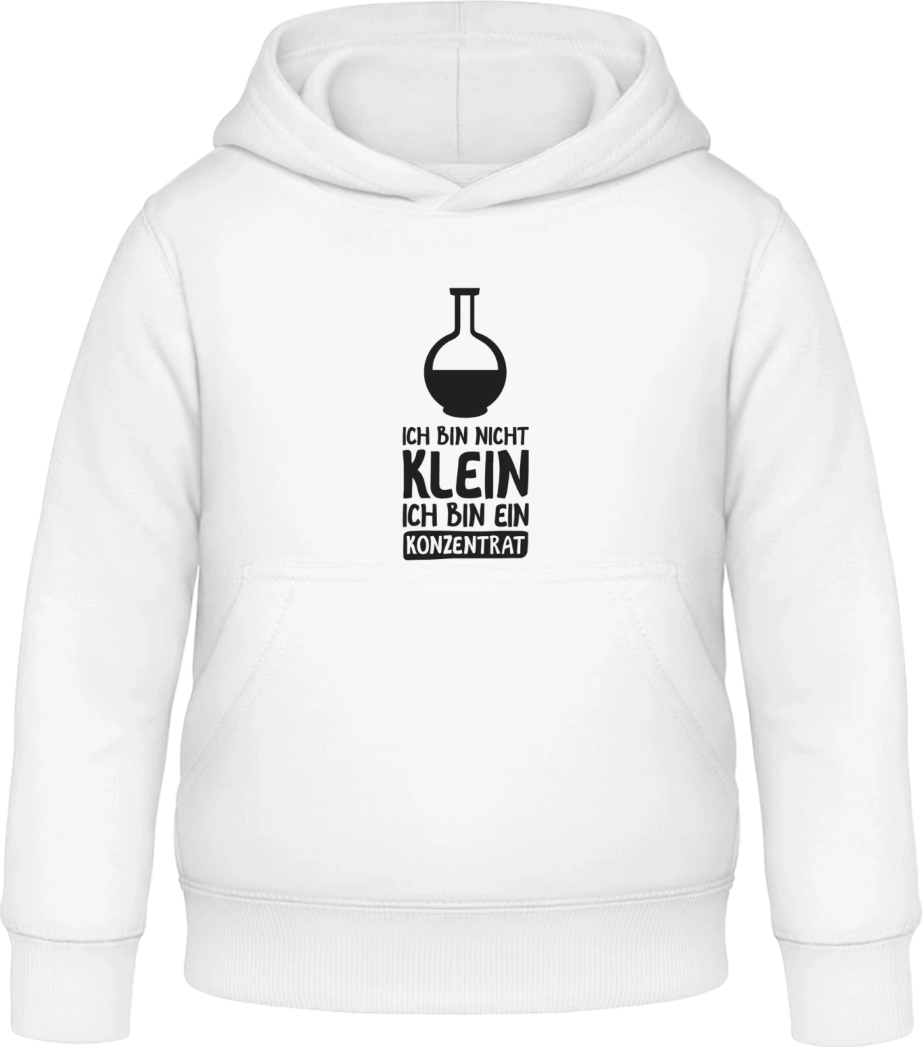 Ich bin nicht klein ich bin ein Konzentrat - Arctic white Awdis Hoodie Kids - Front