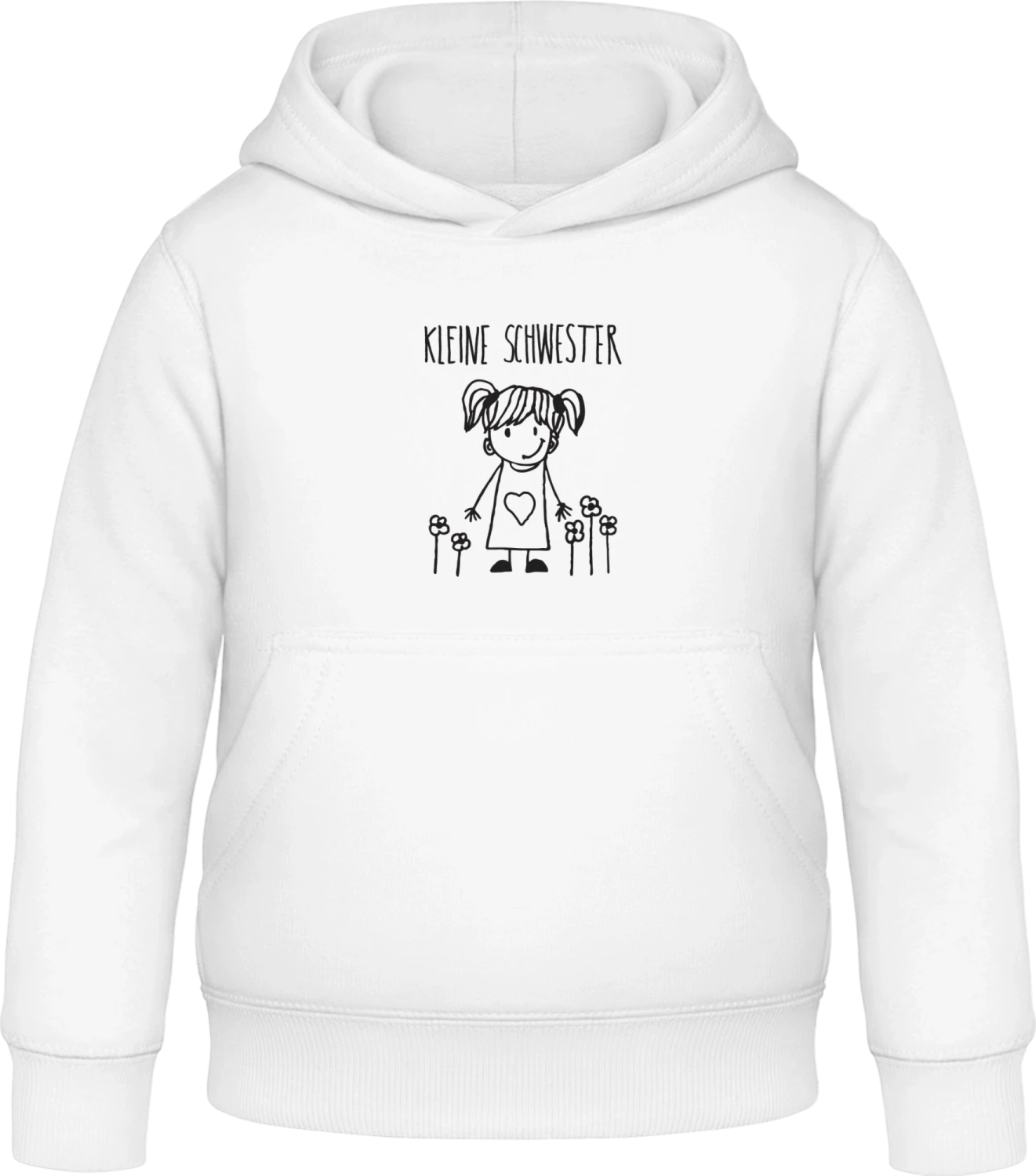 Kleine Schwester Comic - Arctic white Awdis Hoodie Kids - Front