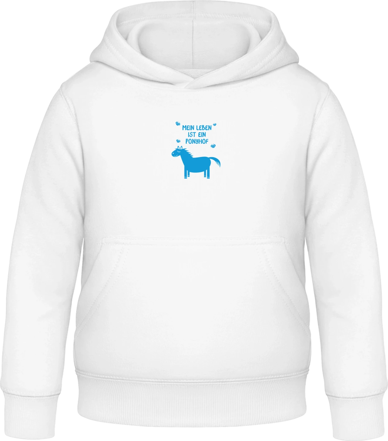 Ponyhof - Arctic white Awdis Hoodie Kids - Front