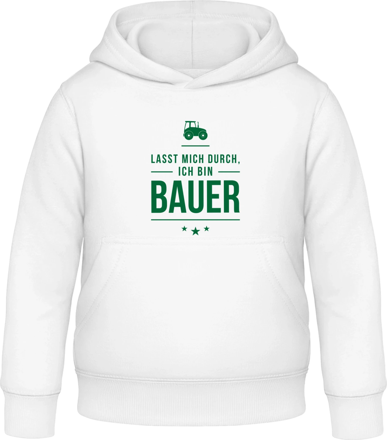 Lasst mich durch ich bin Bauer - Arctic white Awdis Hoodie Kids - Front