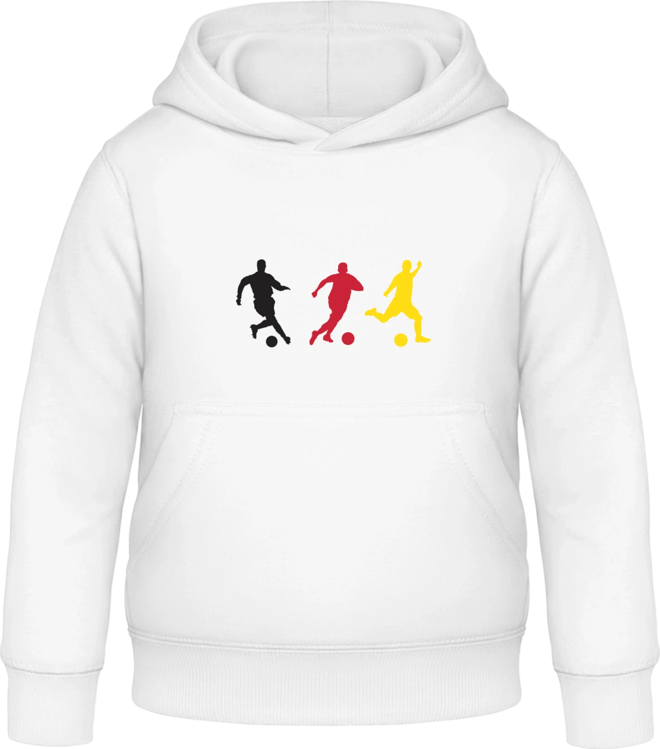 German Soccer Silhouettes - Arctic white Awdis Hoodie Kids - Front