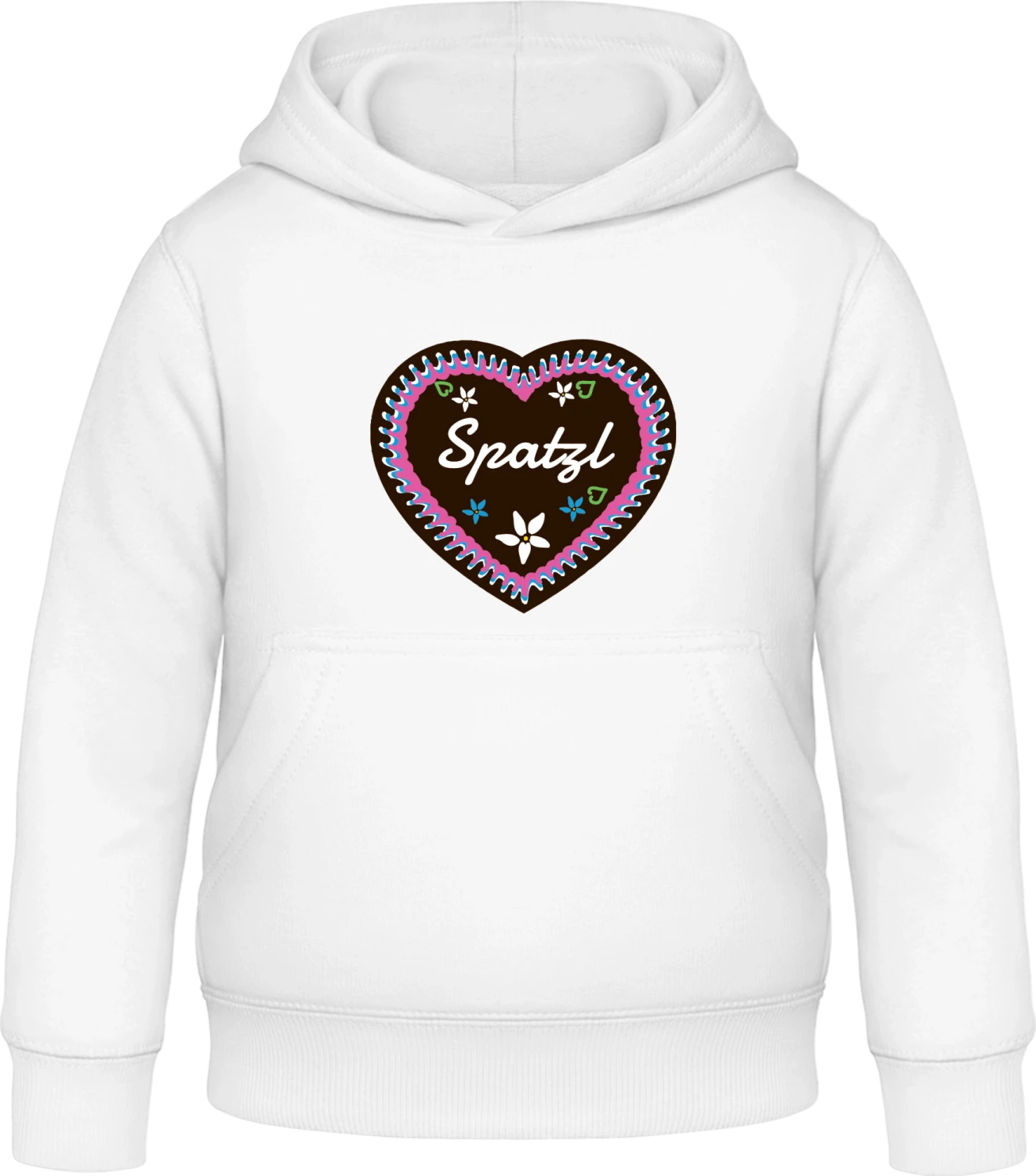 Spatzl - Arctic white Awdis Hoodie Kids - Front