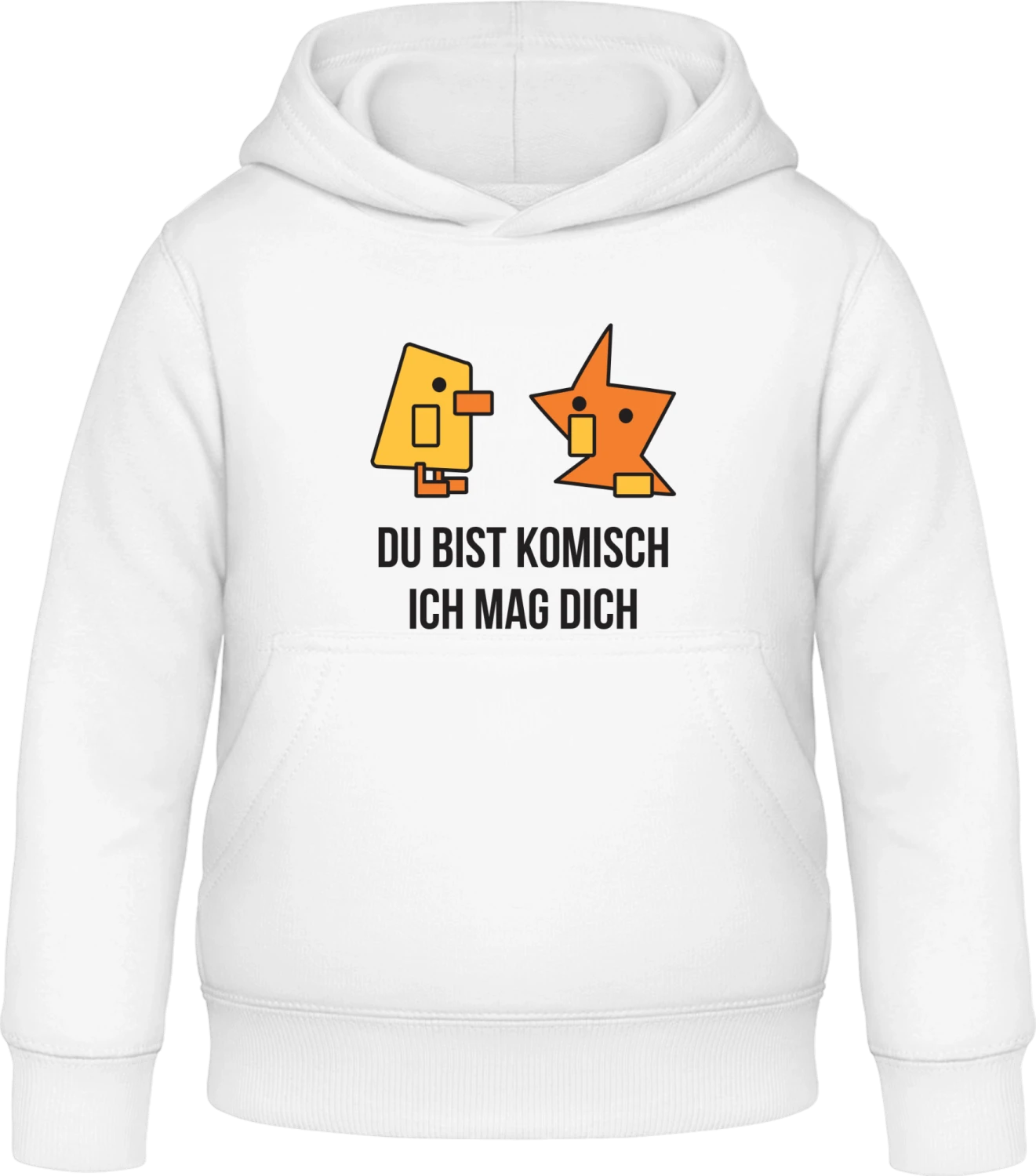 Du bist komisch ich mag dich - Arctic white Awdis Hoodie Kids - Front