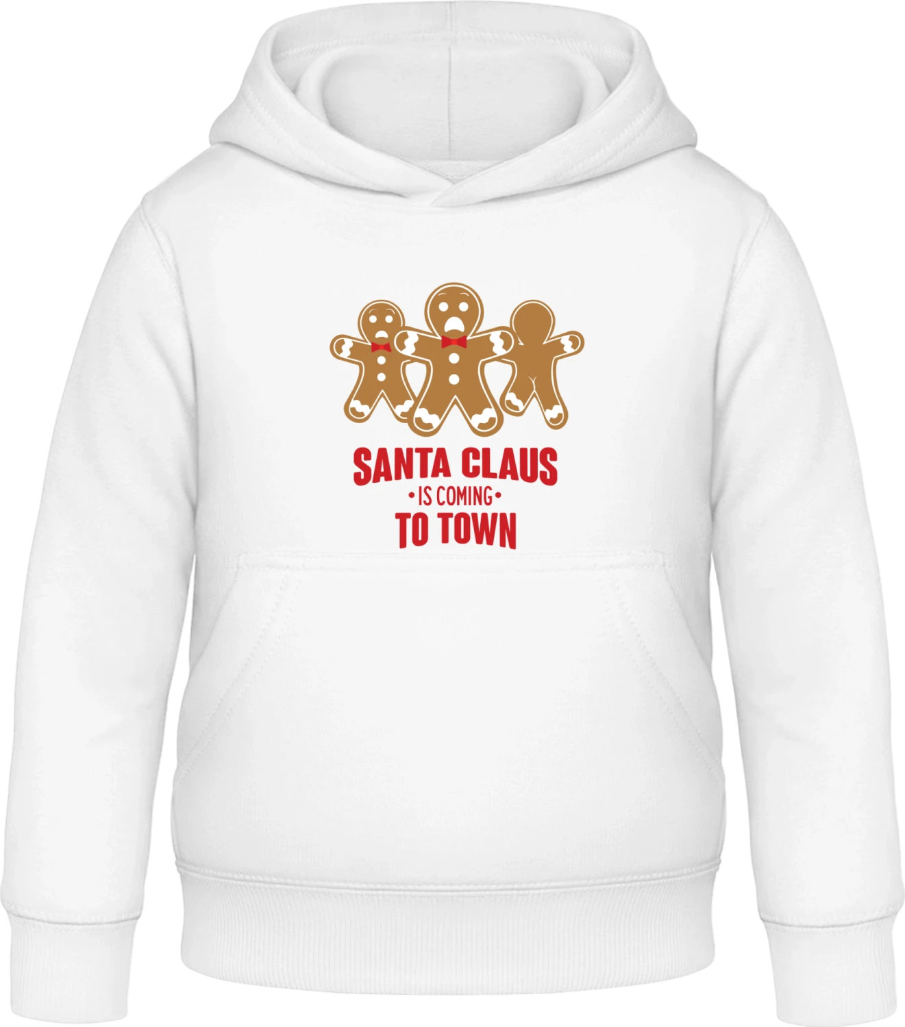 Santa Claus Is Coming To Town - Arctic white Awdis Hoodie Kids - Front