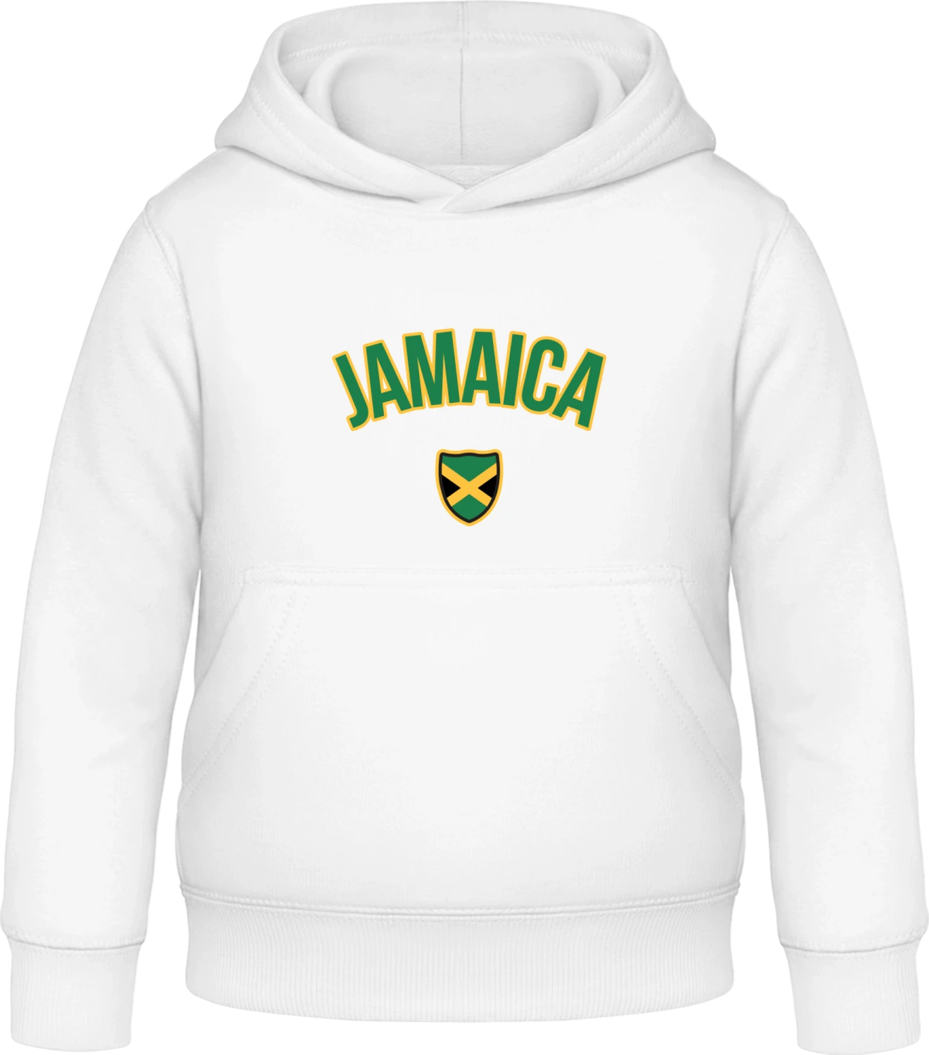 JAMAICA Fan - Arctic white Awdis Hoodie Kids - Front