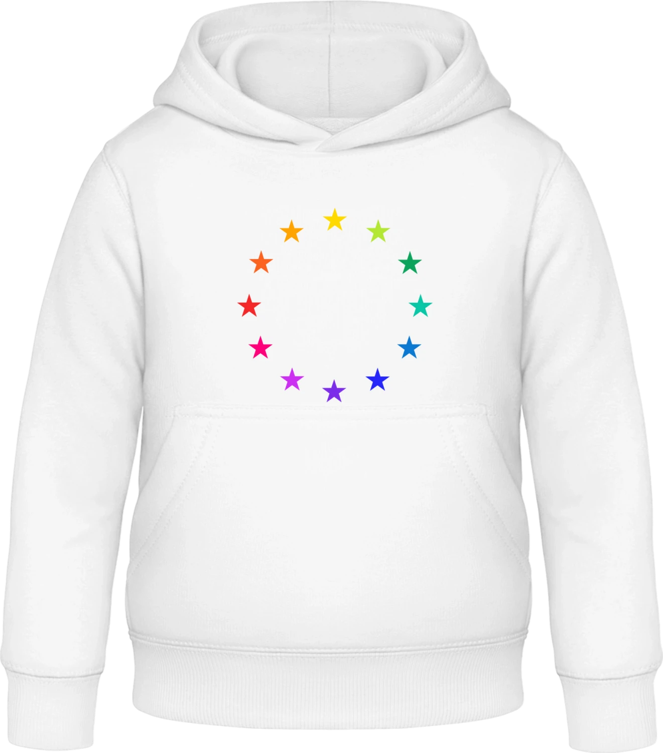 Rainbow EU - Arctic white Awdis Hoodie Kids - Front