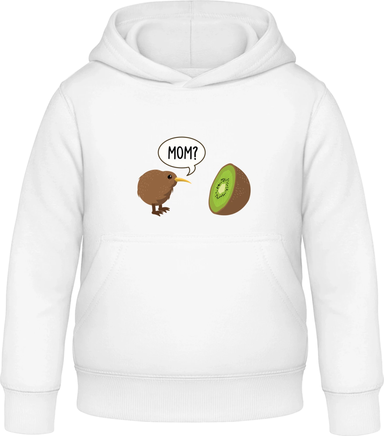 Kiwi Looking For His Mom - Arctic white Awdis Hoodie Kids - Front