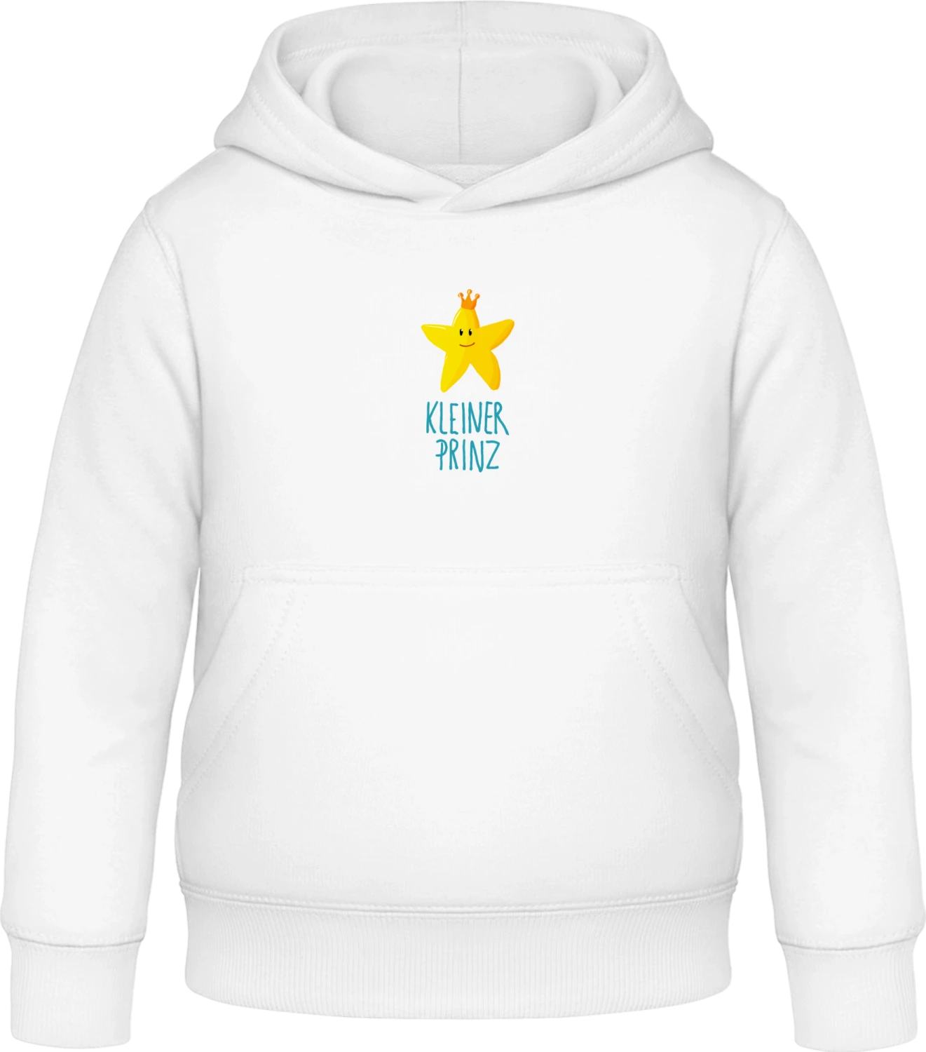 Kleine Prinz Stern - Arctic white Awdis Hoodie Kids - Front