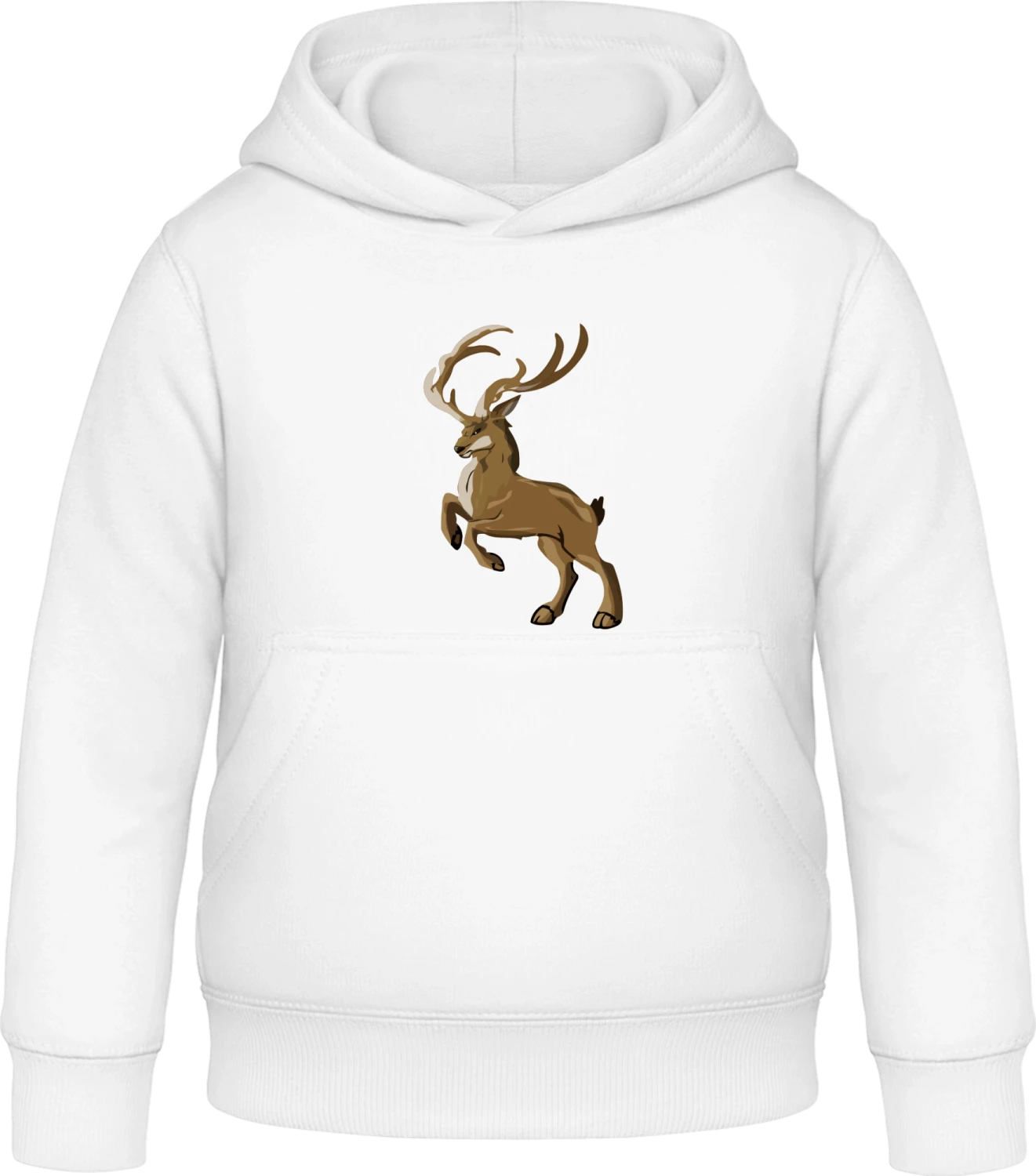 Wild Stag - Arctic white Awdis Hoodie Kids - Front