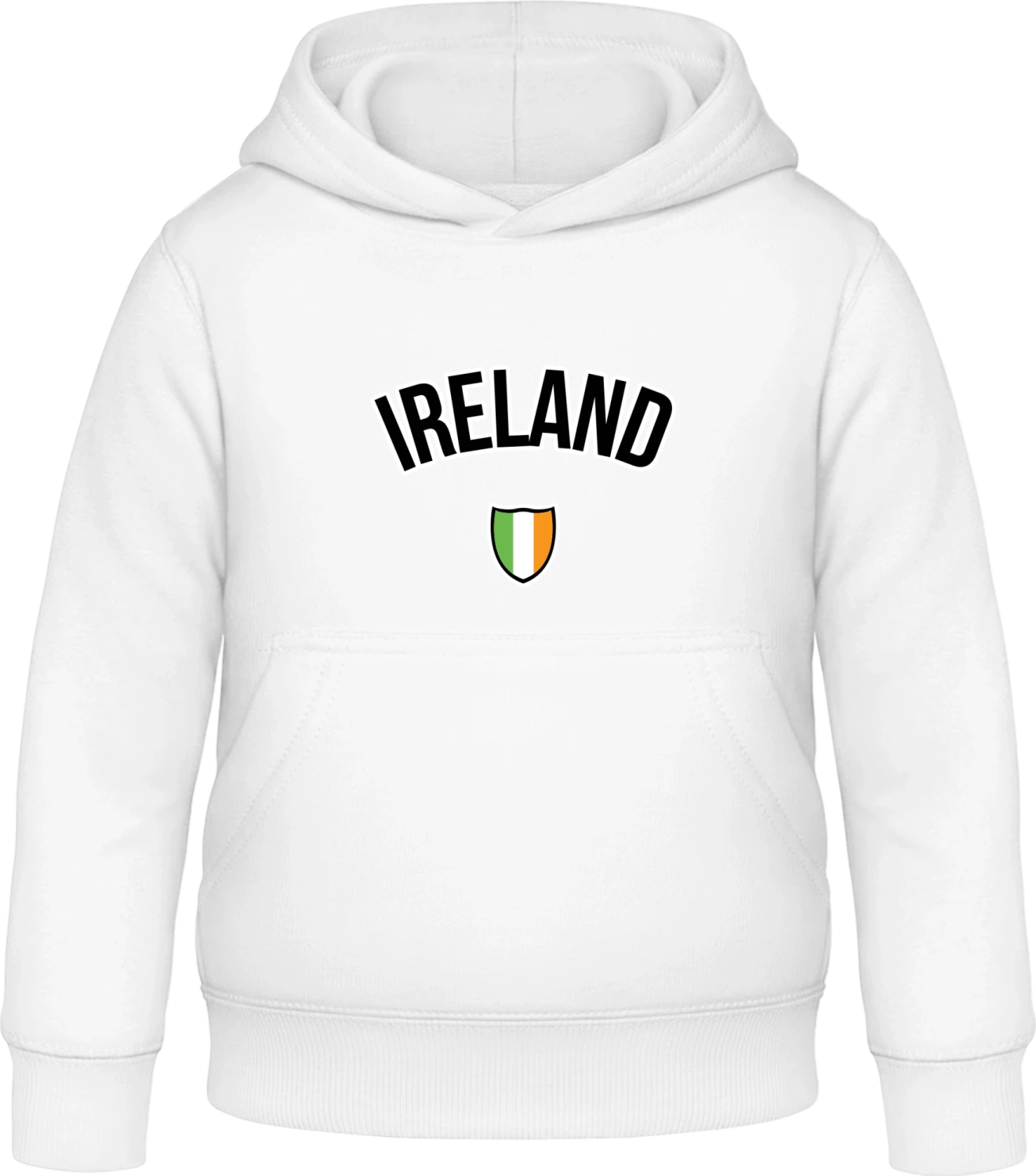 IRELAND Football Fan - Arctic white Awdis Hoodie Kids - Front