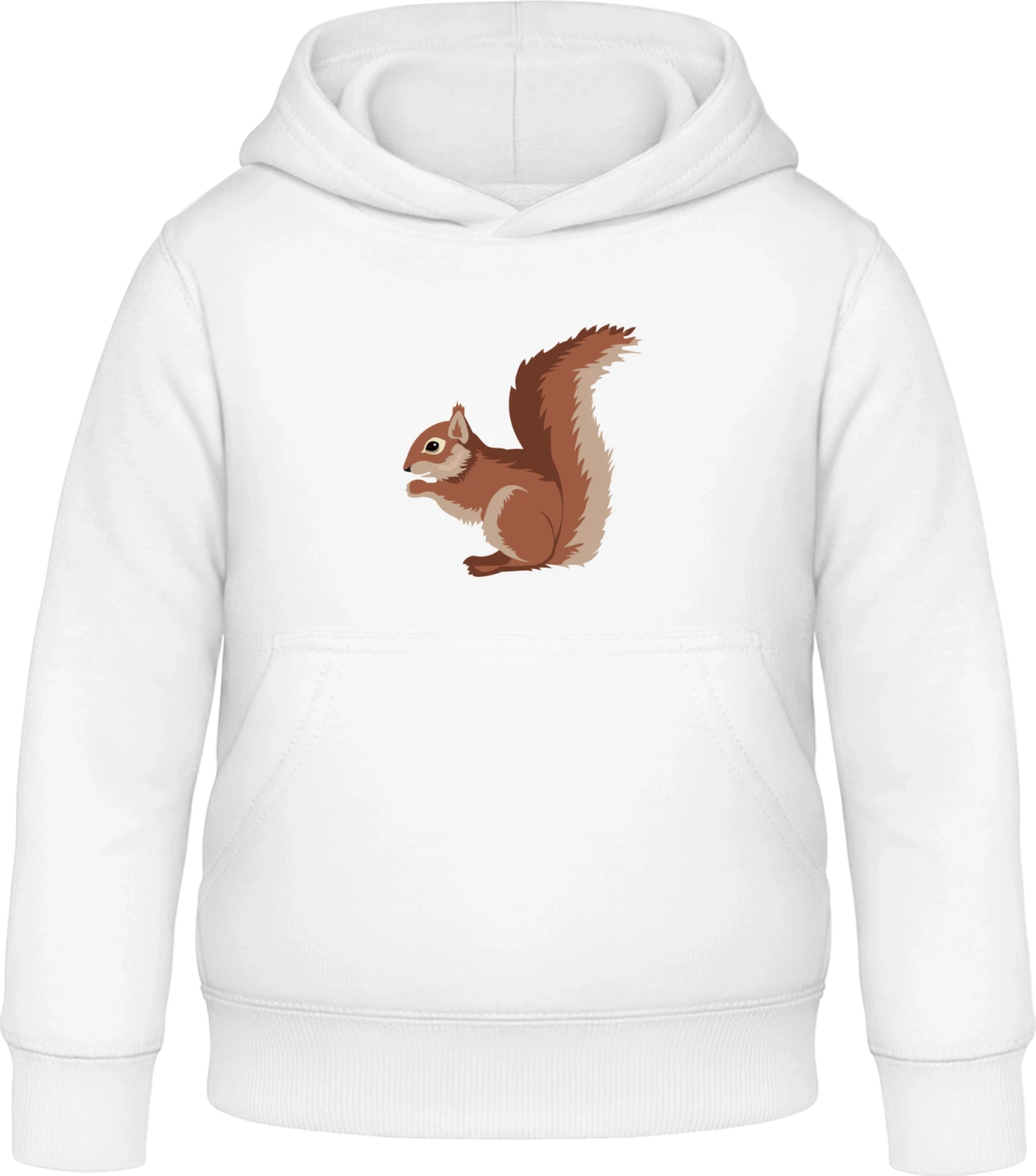 Red Squirrel Illustration - Arctic white Awdis Hoodie Kids - Front