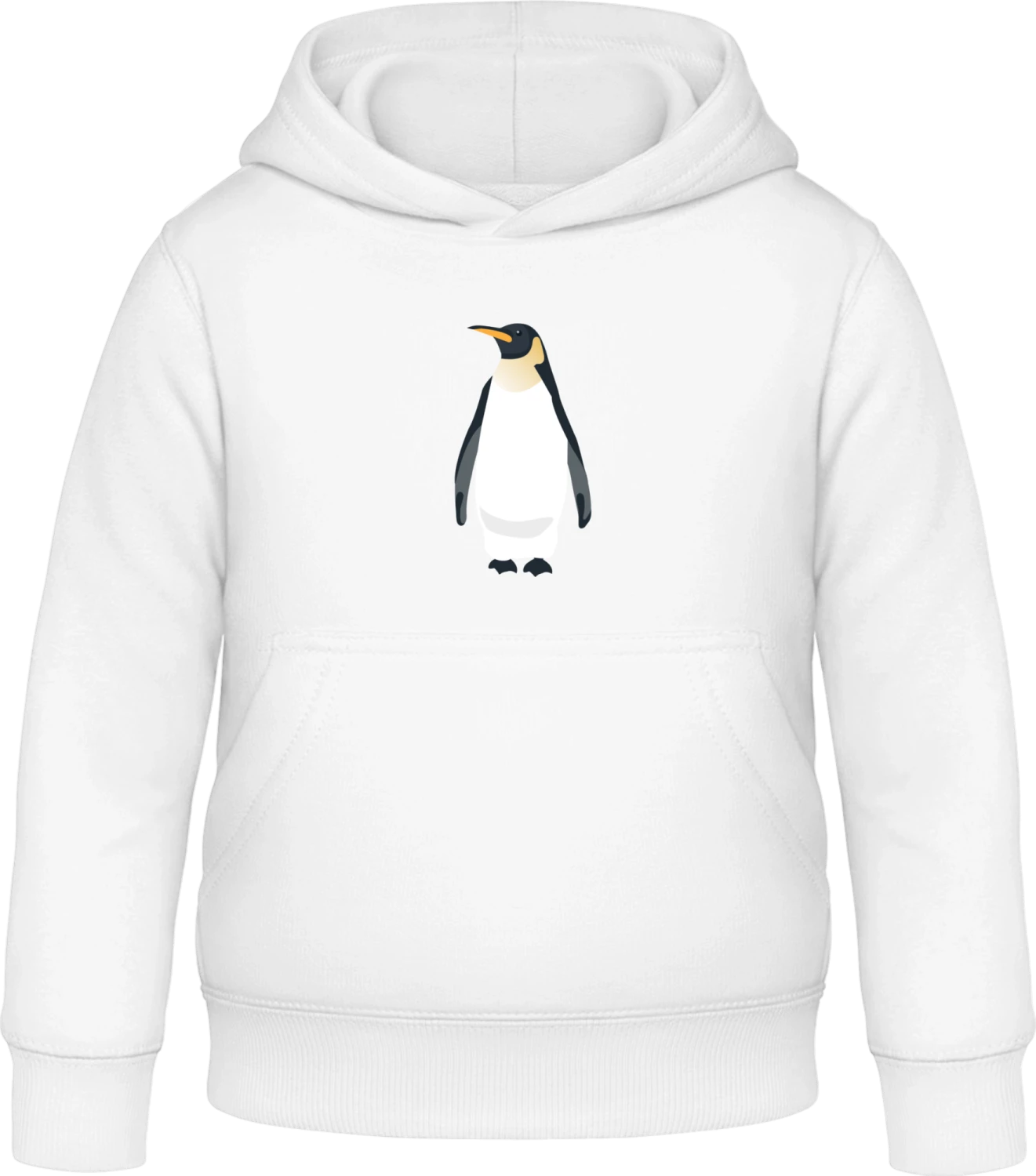 Penguin Illustration - Arctic white Awdis Hoodie Kids - Front