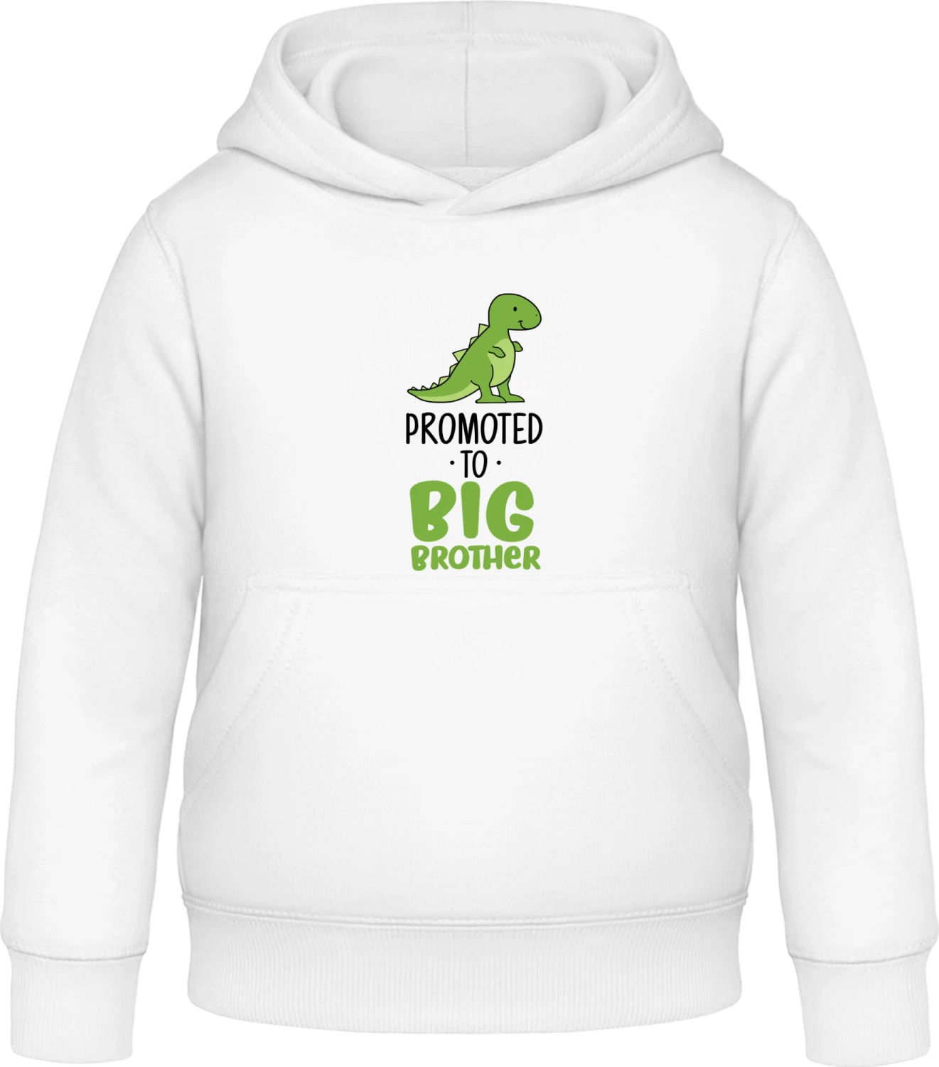 Promoted To Big Brother - Arctic white Awdis Hoodie Kids - Front