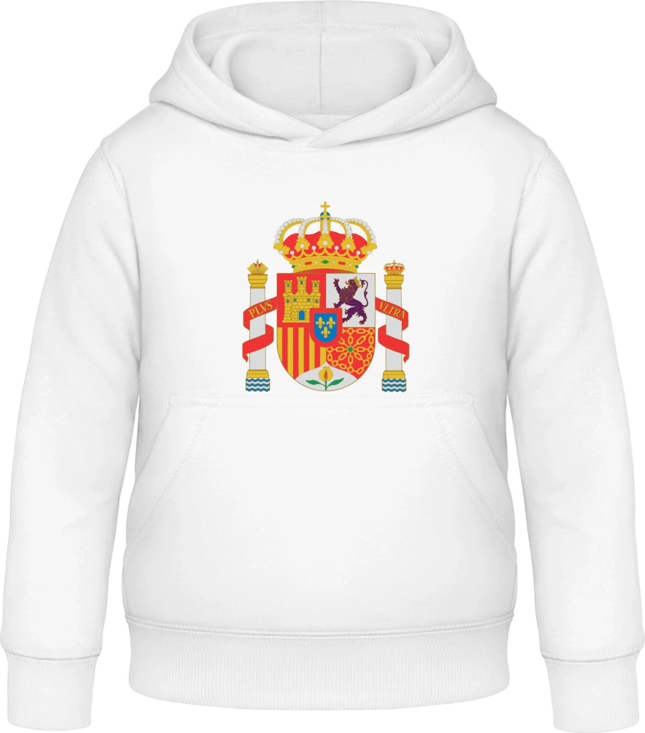 Spain Coat of Arms - Arctic white Awdis Hoodie Kids - Front