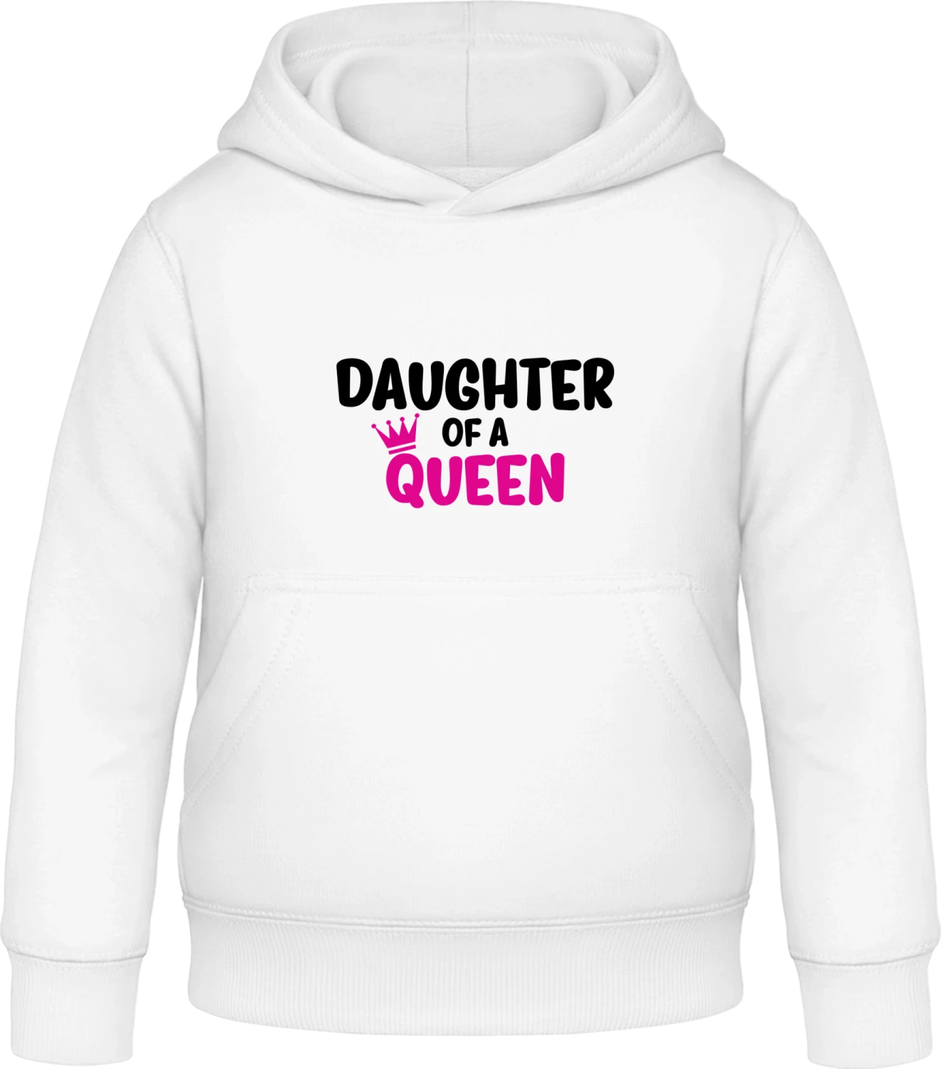 Daughter Of A Queen - Arctic white Awdis Hoodie Kids - Front