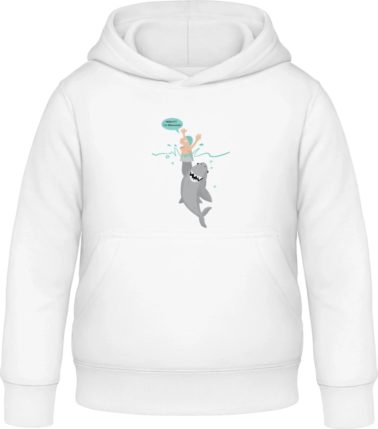 Help! I'm Drowning! - Arctic white Awdis Hoodie Kids - Front