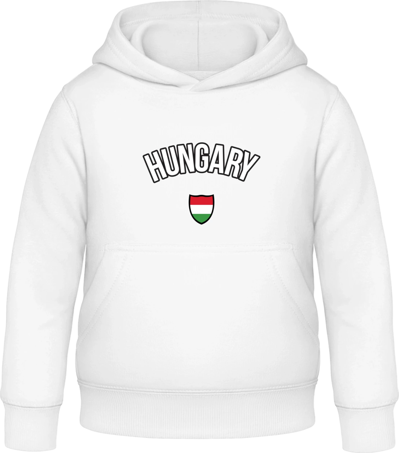 HUNGARY Football Fan - Arctic white Awdis Hoodie Kids - Front