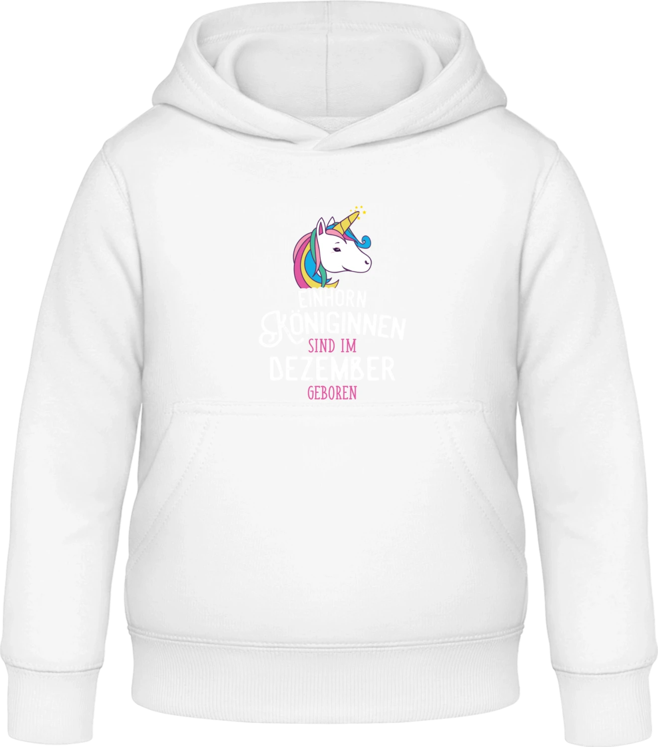 Einhorn Königinnen sind im Dezember geboren - Arctic white Awdis Hoodie Kids - Front