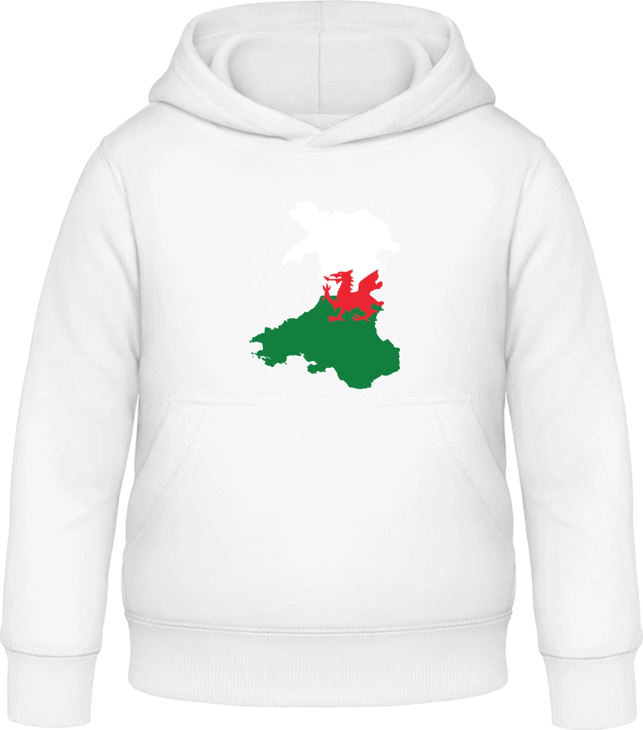 Wales Map - Arctic white Awdis Hoodie Kids - Front