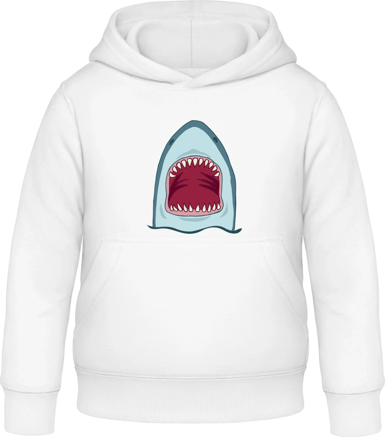 Shark Head Effect - Arctic white Awdis Hoodie Kids - Front