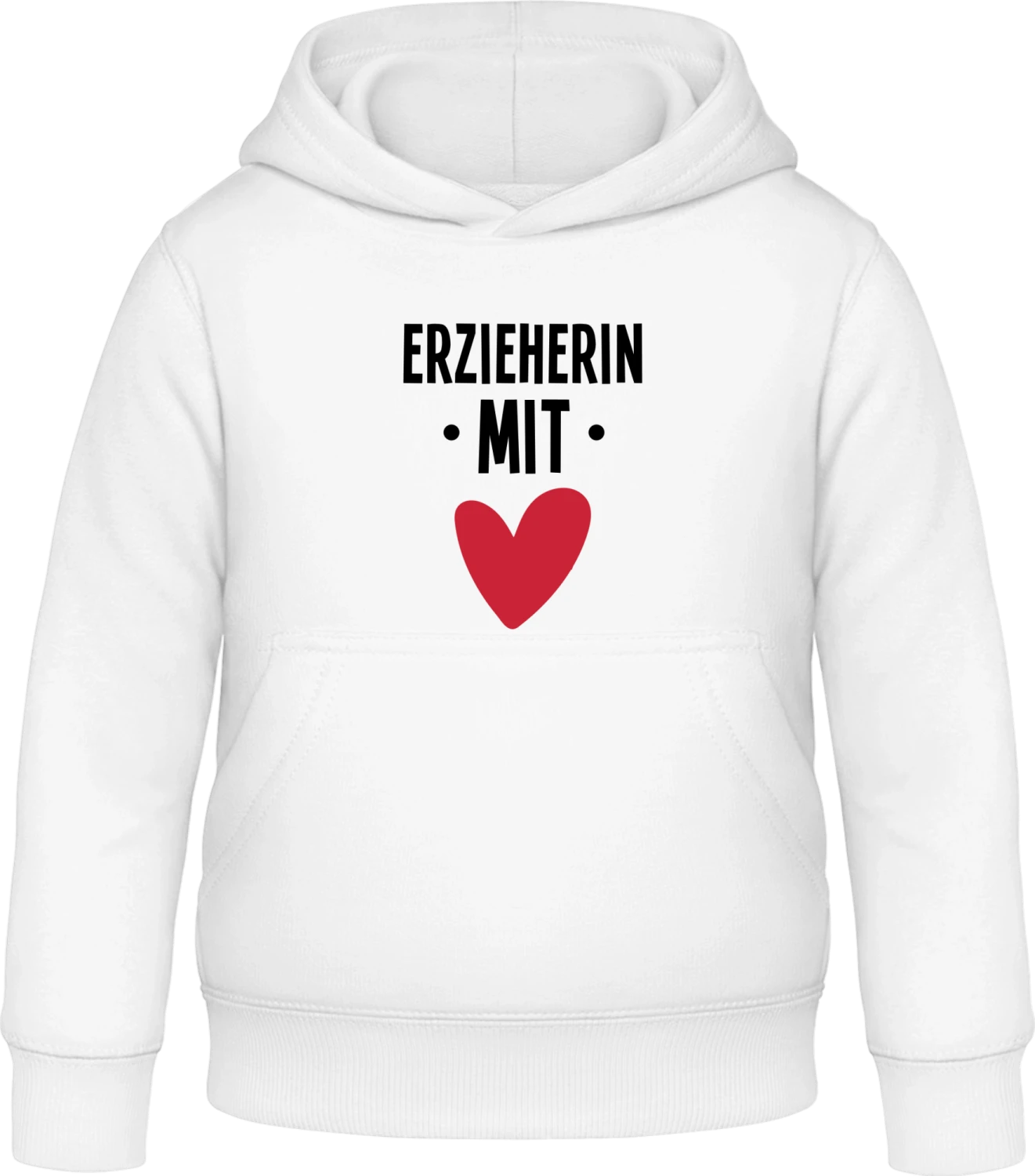 Erzieherin mit Herz - Arctic white Awdis Hoodie Kids - Front